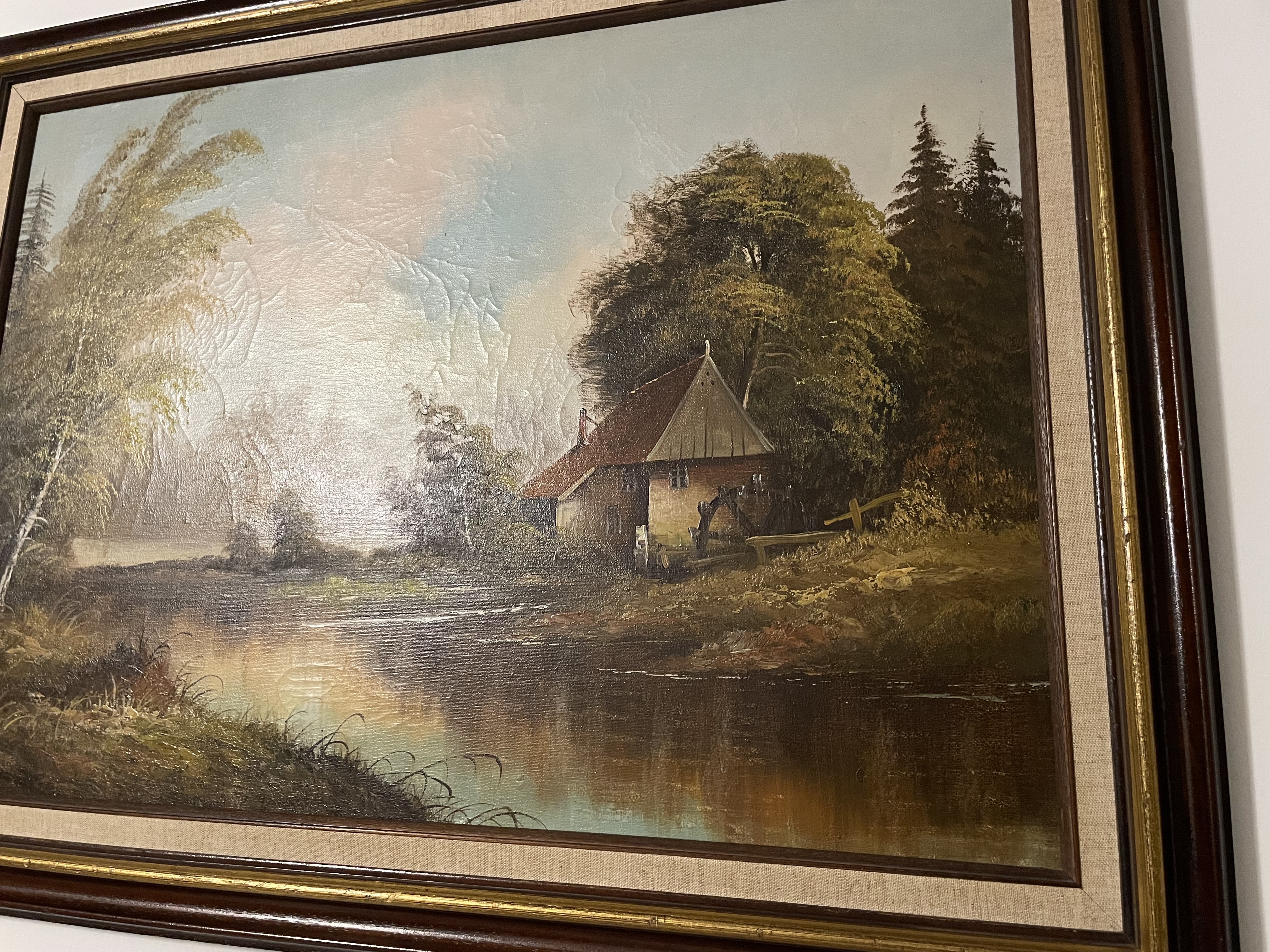 Schilderij molenaars huis (Duitse watermolen replica van schildrij W.Cats) – foto 5 – kavel bij GSD Auctions, Zoeterwoude