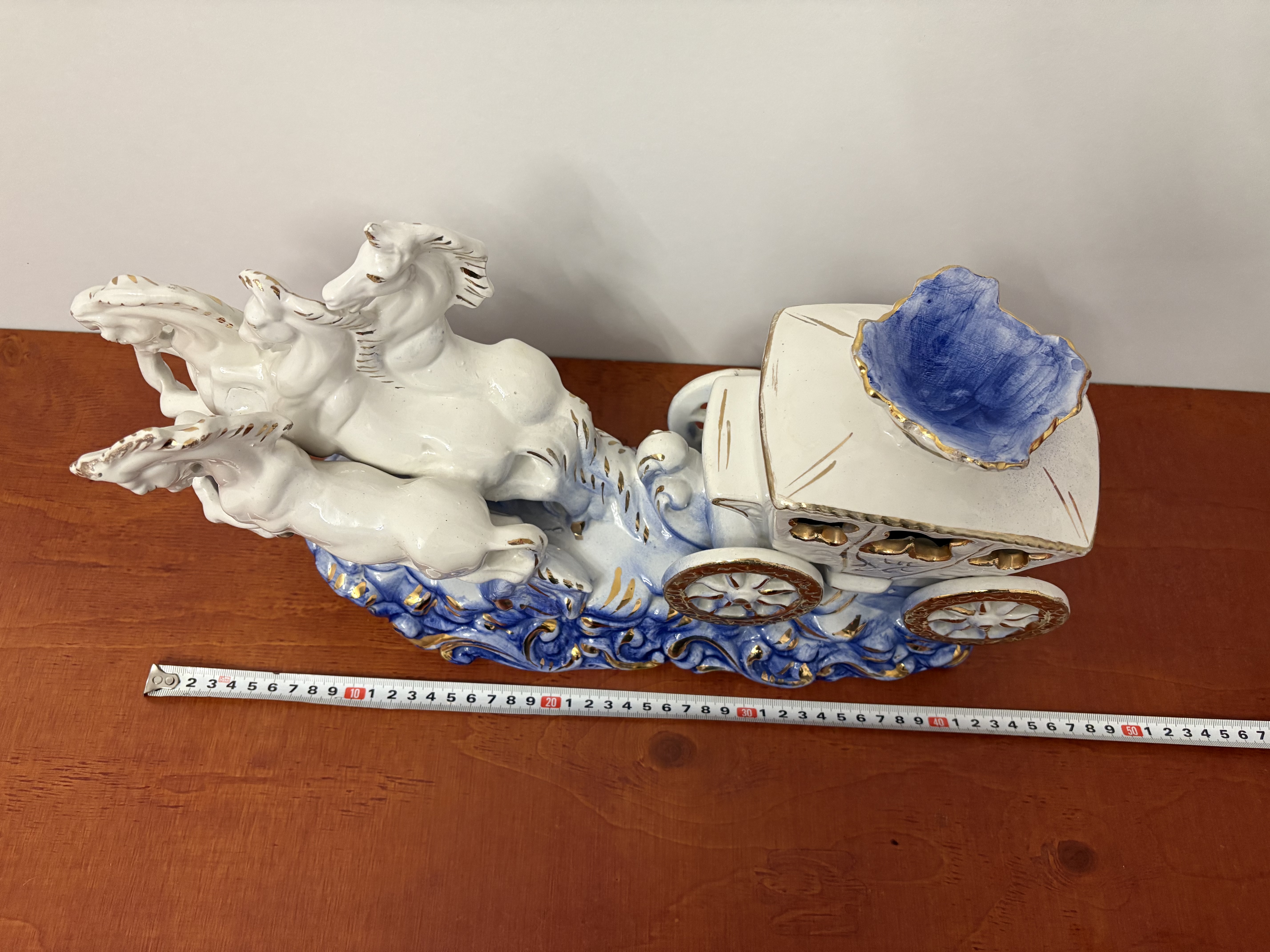 Porseleinen goud versieren paarden met koets – foto 3 – kavel bij GSD Auctions, Zoeterwoude