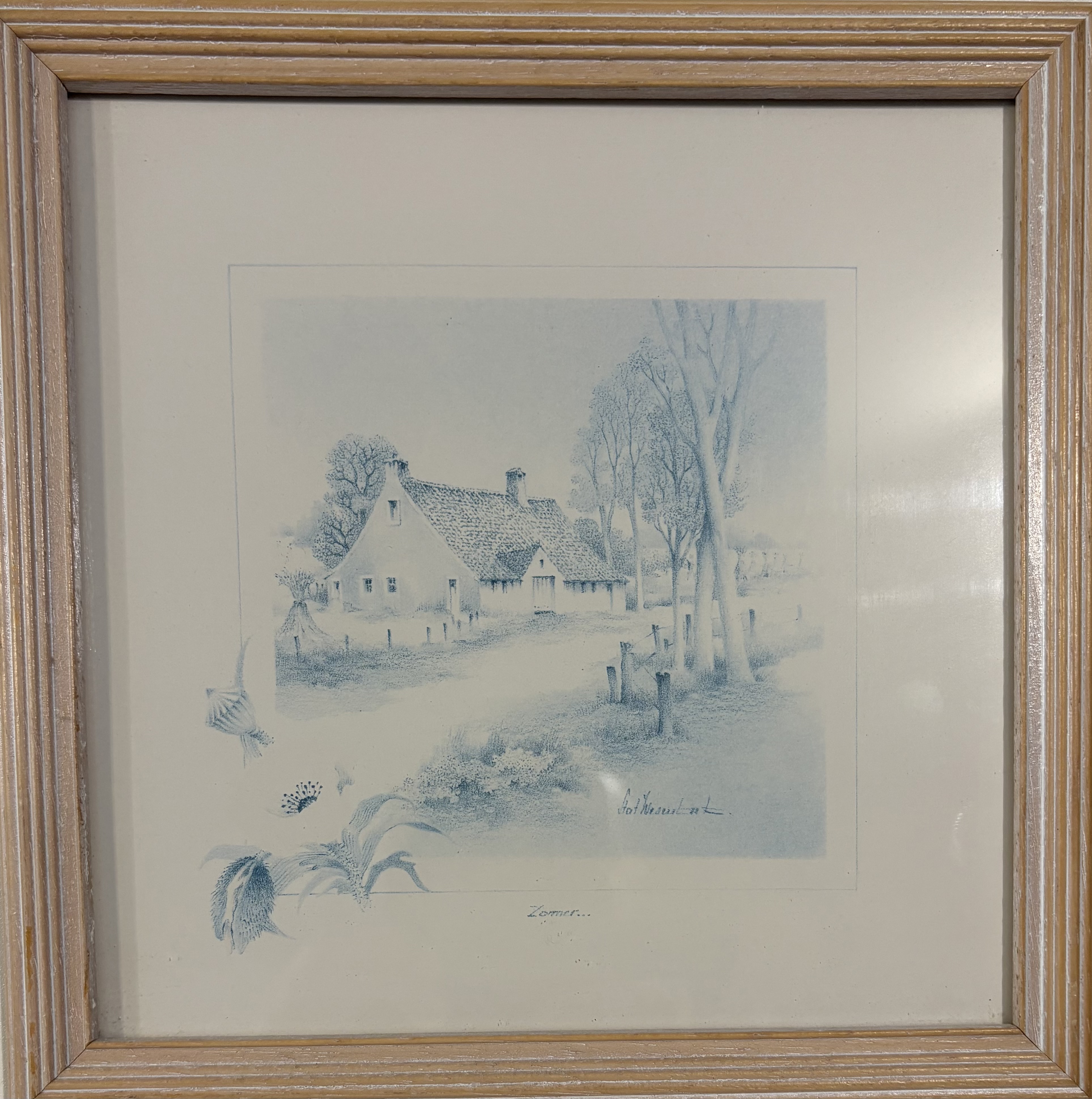Set van 4 ingelijste ets van 4 seizoenen – foto 11 – kavel bij GSD Auctions, Zoeterwoude