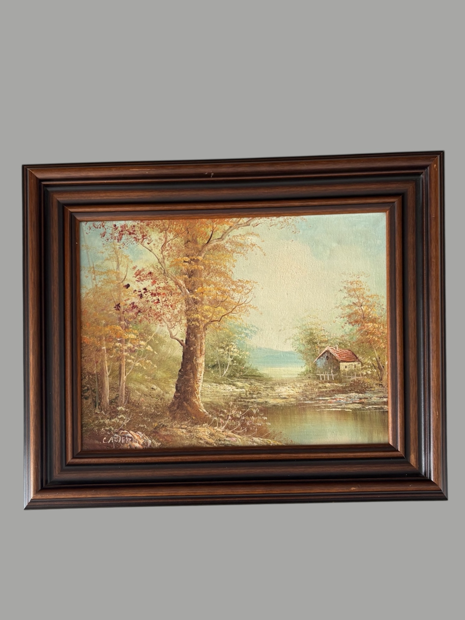 Olieverf schilderij Rivierlandschap van J.Carter – kavel bij GSD Auctions, Zoeterwoude