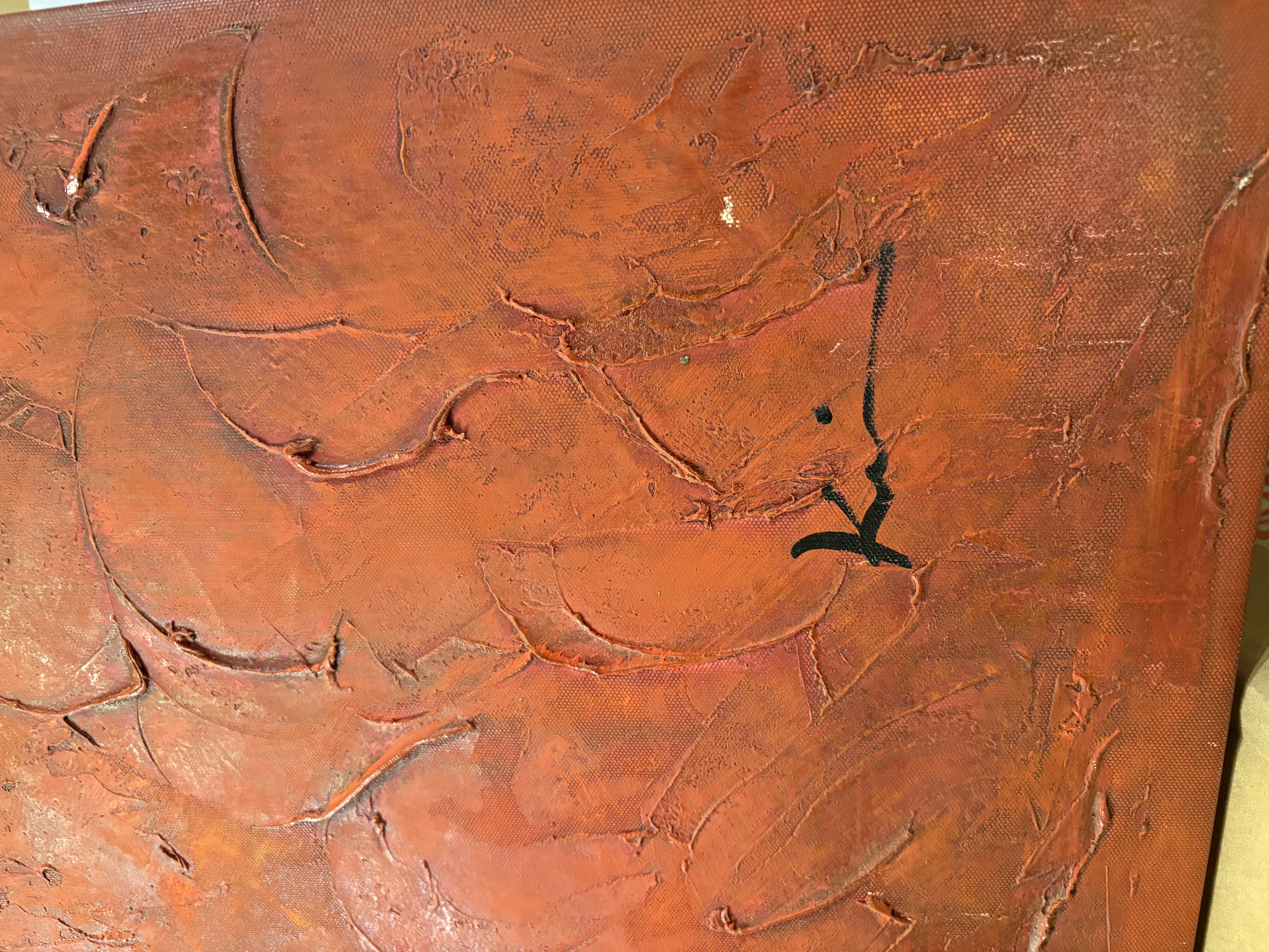 Moderne grote schilderij 80X80cm – foto 6 – kavel bij GSD Auctions, Zoeterwoude