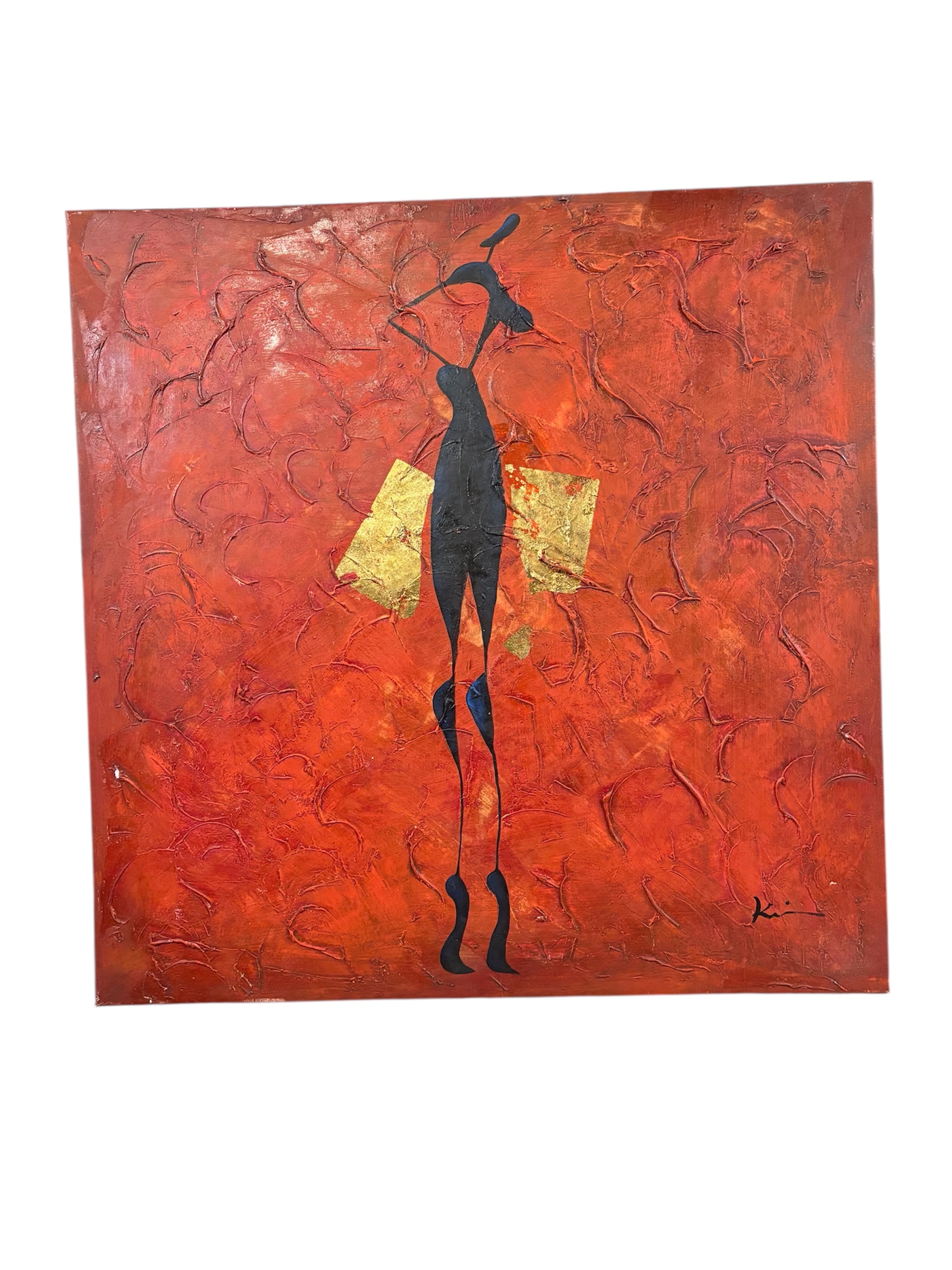 Moderne grote schilderij 80X80cm – kavel bij GSD Auctions, Zoeterwoude