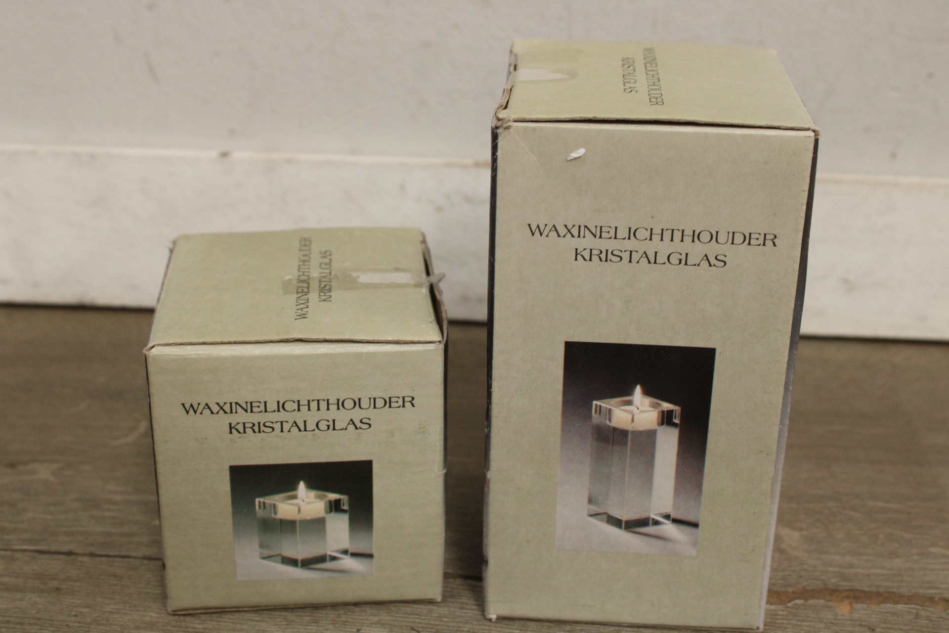 Kristallen waxinelichthouders 6 en 12 cm hoog' – foto 10 – kavel bij GSD Auctions, Zoeterwoude