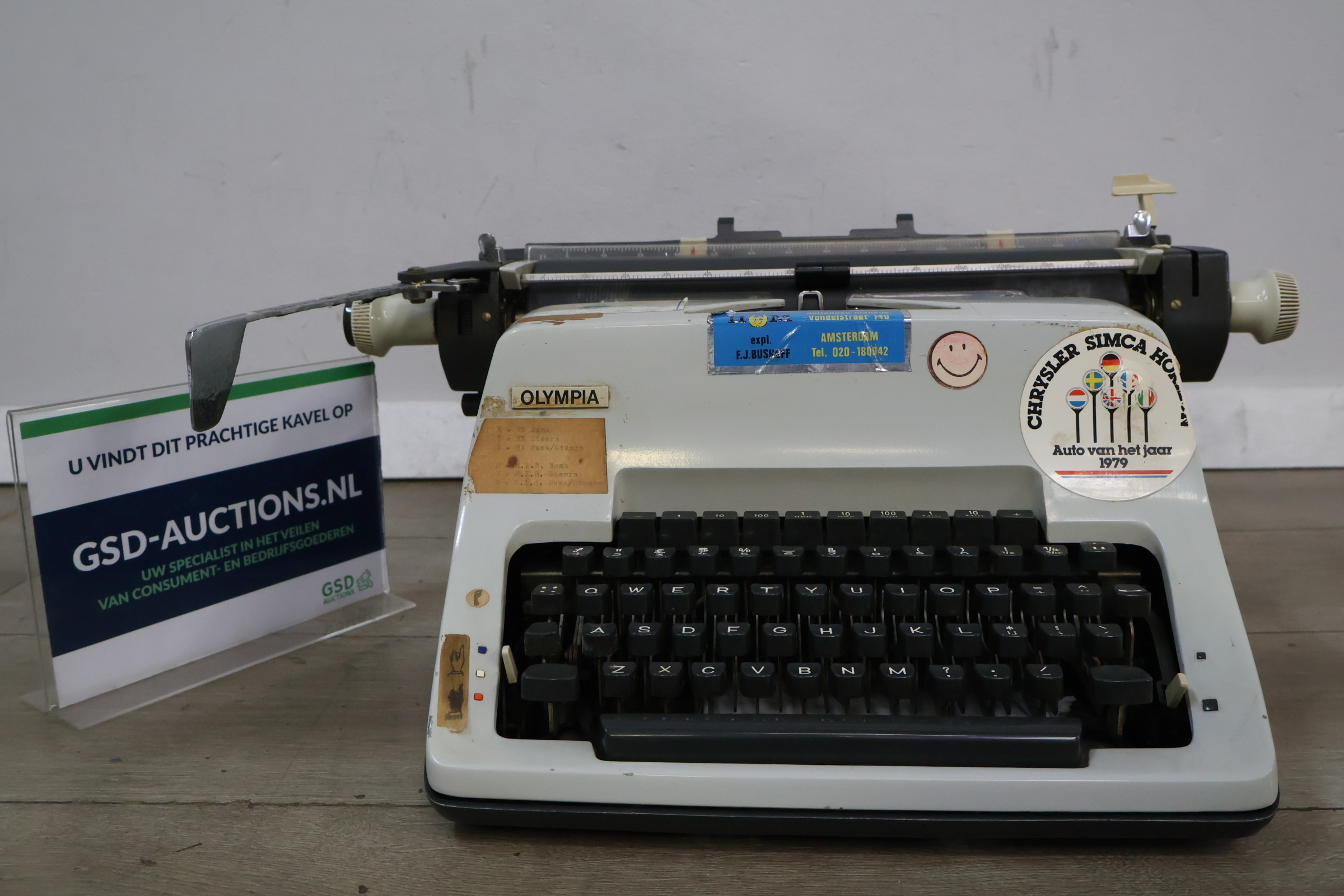 Olympia typemachine' – foto 2 – kavel bij GSD Auctions, Zoeterwoude