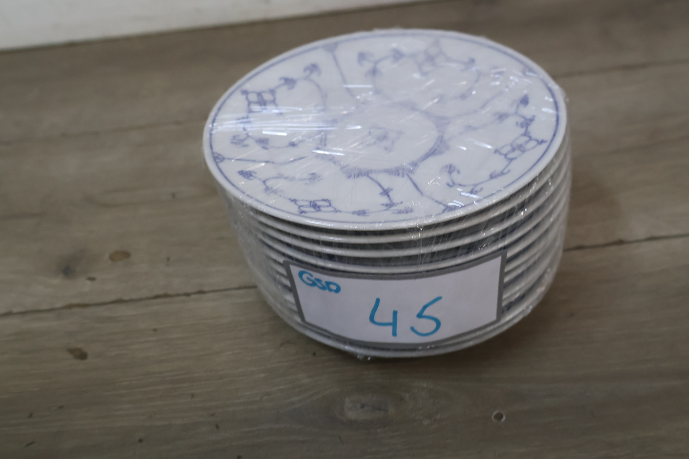 Set van 10 klein blauw-wit porseleinen bordjes – foto 16 – kavel bij GSD Auctions, Zoeterwoude