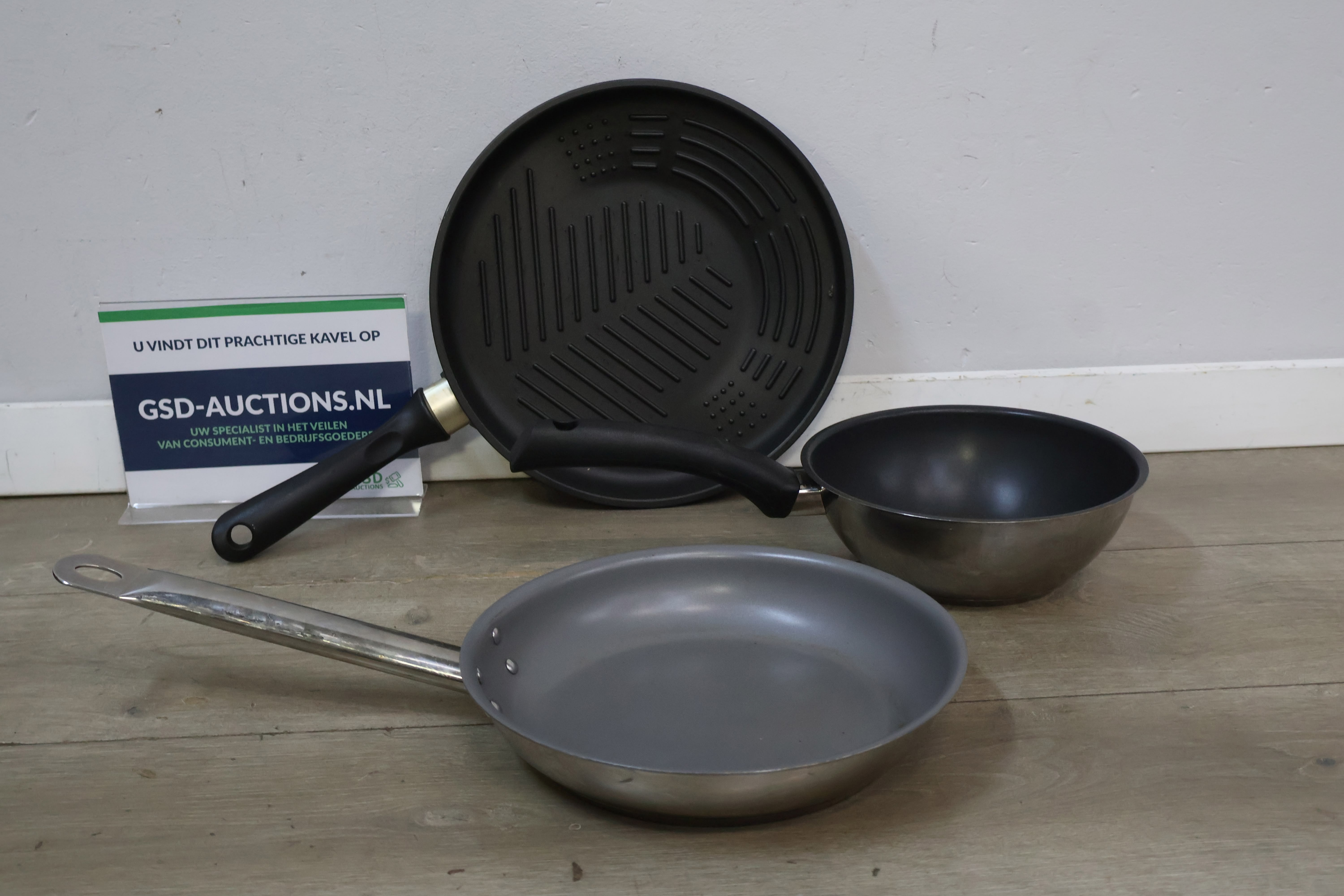 1 Grillpan & 1 Wok & 1 Koekenpan - Hackman, Bernes' – foto 2 – kavel bij GSD Auctions, Zoeterwoude