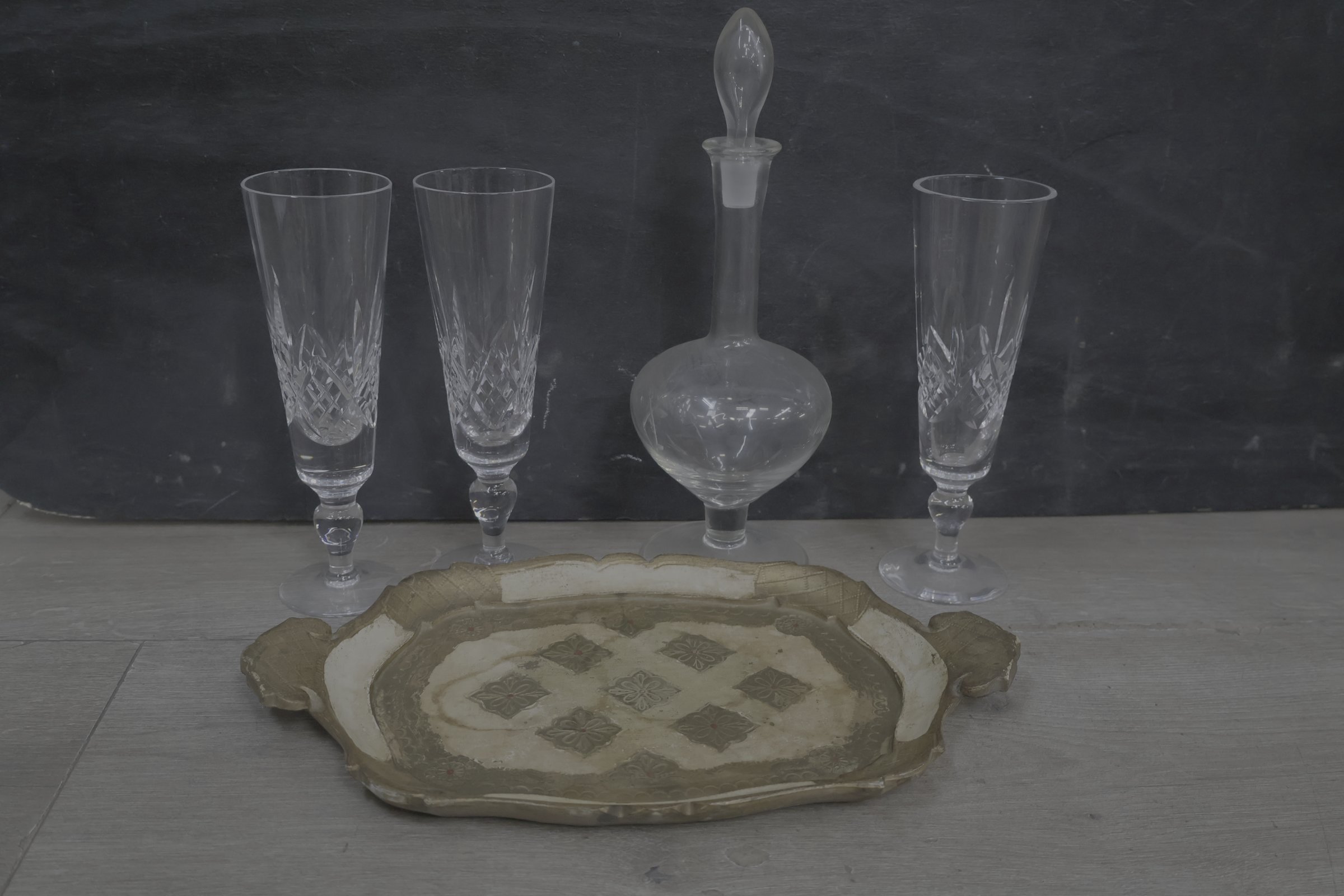 Kristallen karaffen met schaal' – foto 4 – kavel bij GSD Auctions, Zoeterwoude