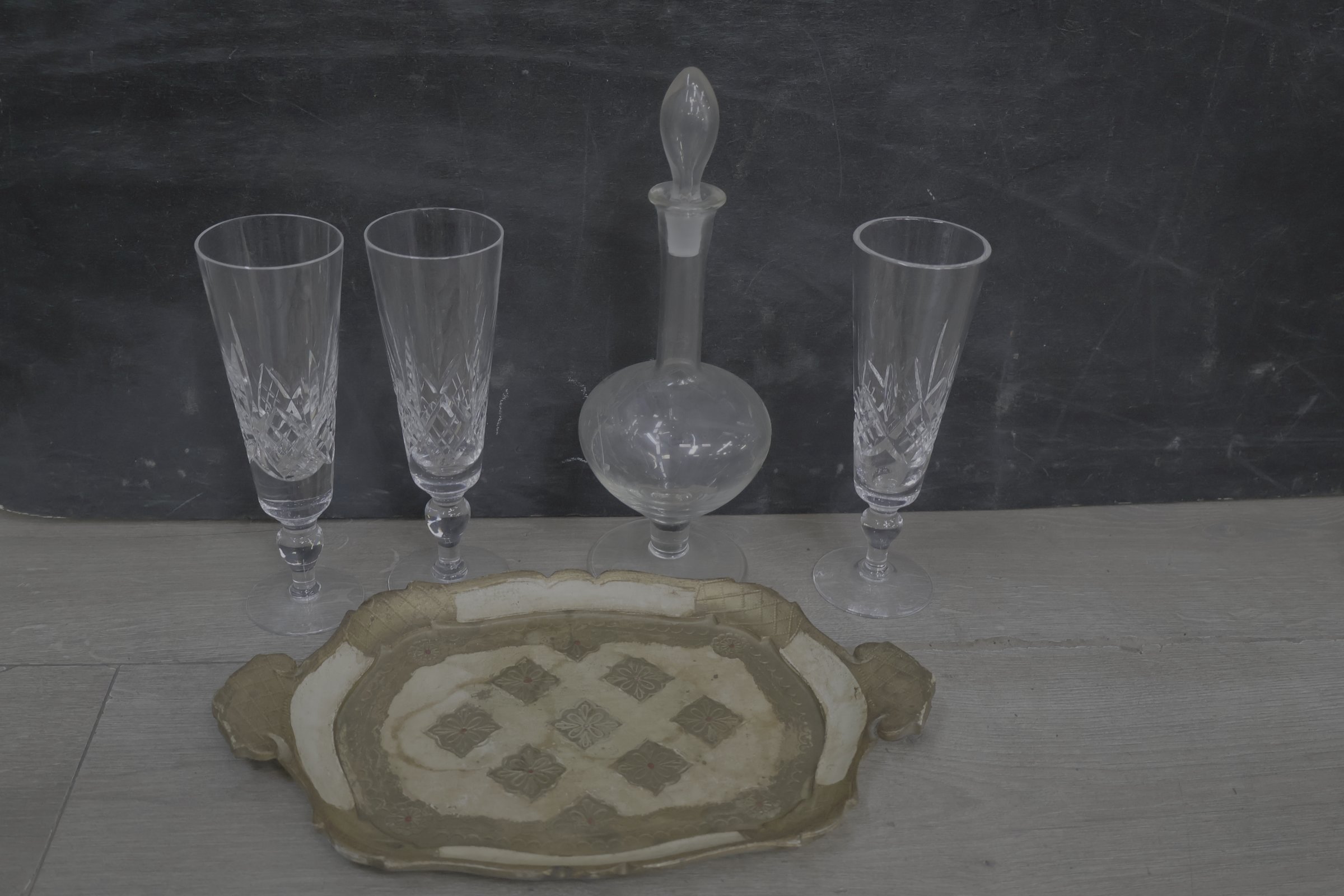 Kristallen karaffen met schaal' – foto 5 – kavel bij GSD Auctions, Zoeterwoude
