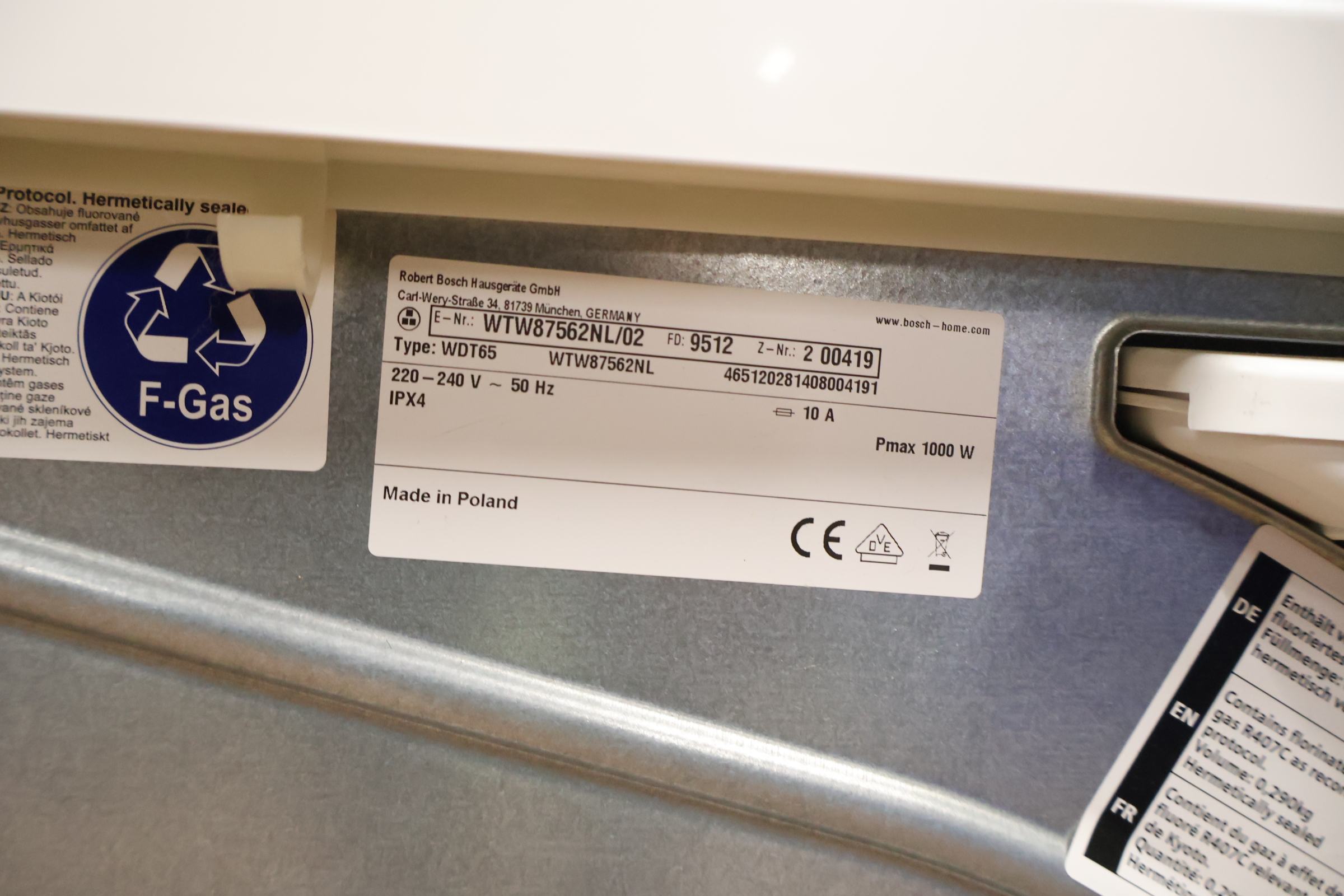 Bosch warmtepompdroger Serie 8 - Selfcleaning Condenser, 9 KG – foto 7 – kavel bij GSD Auctions, Zoeterwoude