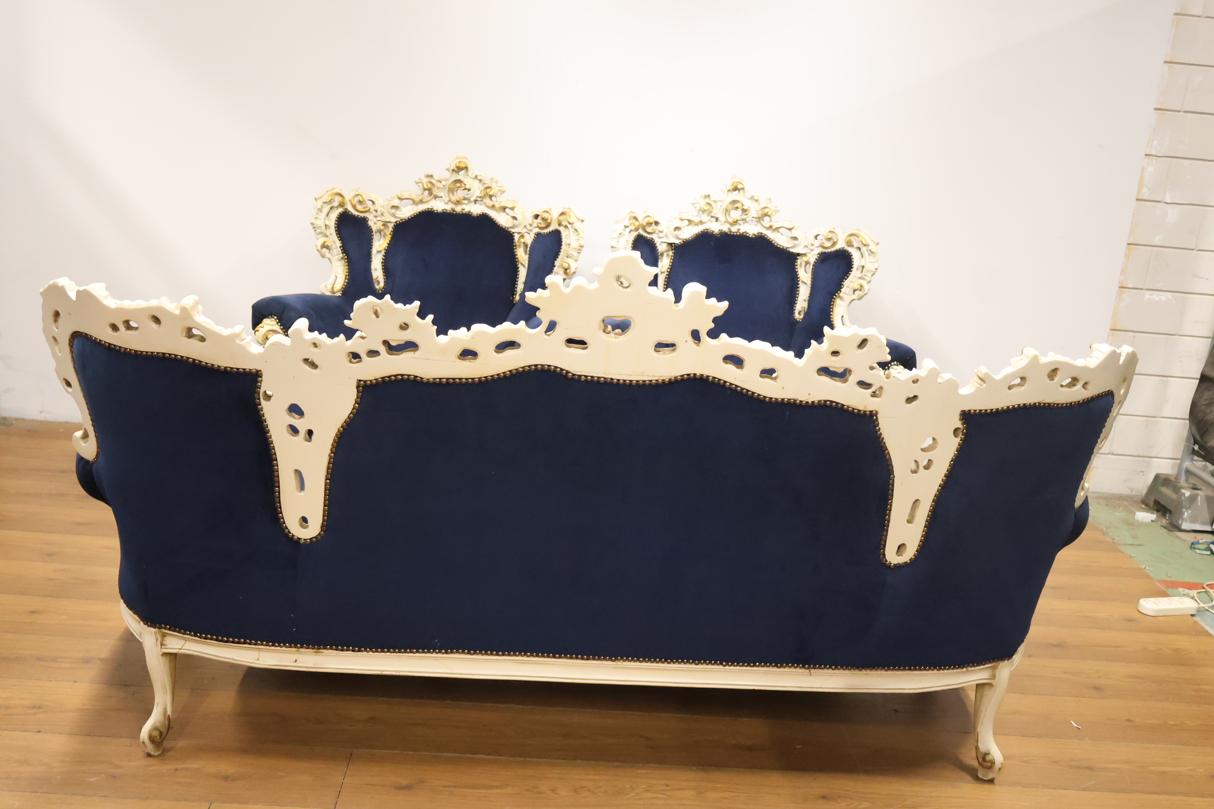 Antieke Roccoco zitmeubel set - fluwele Bekleding – foto 4 – kavel bij GSD Auctions, Zoeterwoude