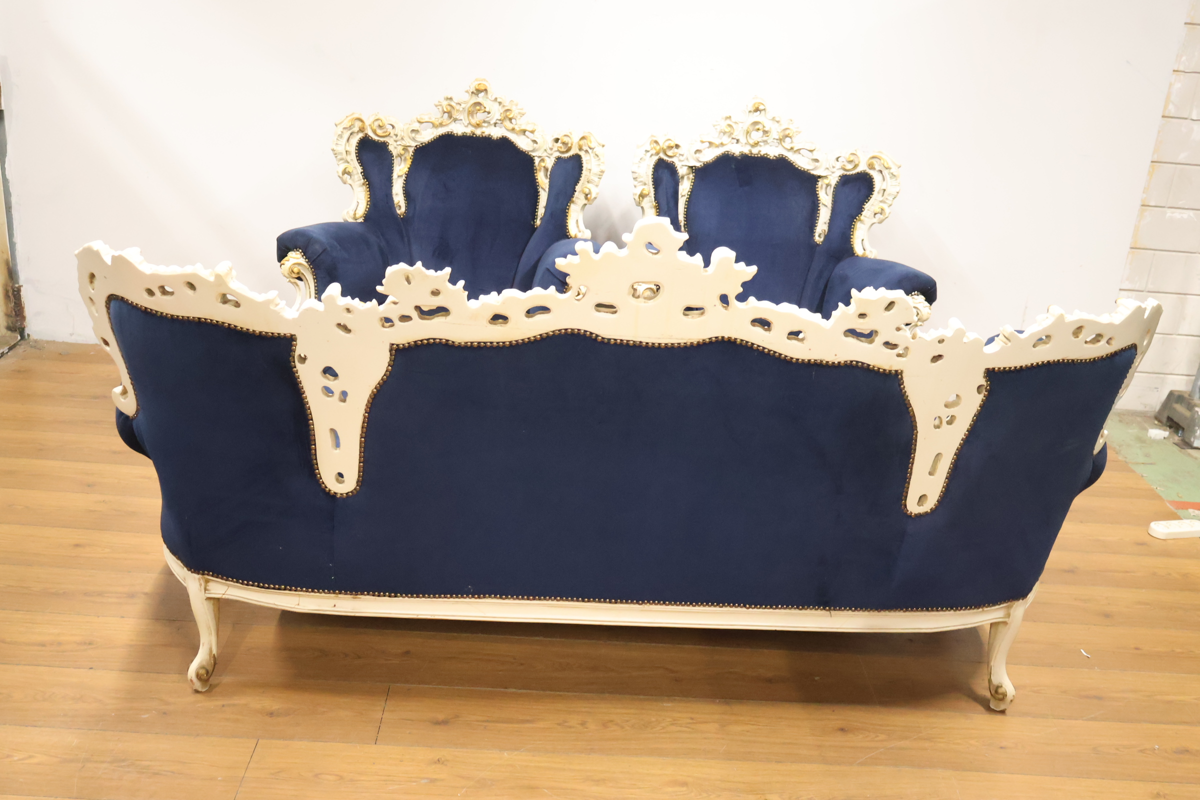 Antieke Roccoco zitmeubel set - fluwele Bekleding – foto 5 – kavel bij GSD Auctions, Zoeterwoude