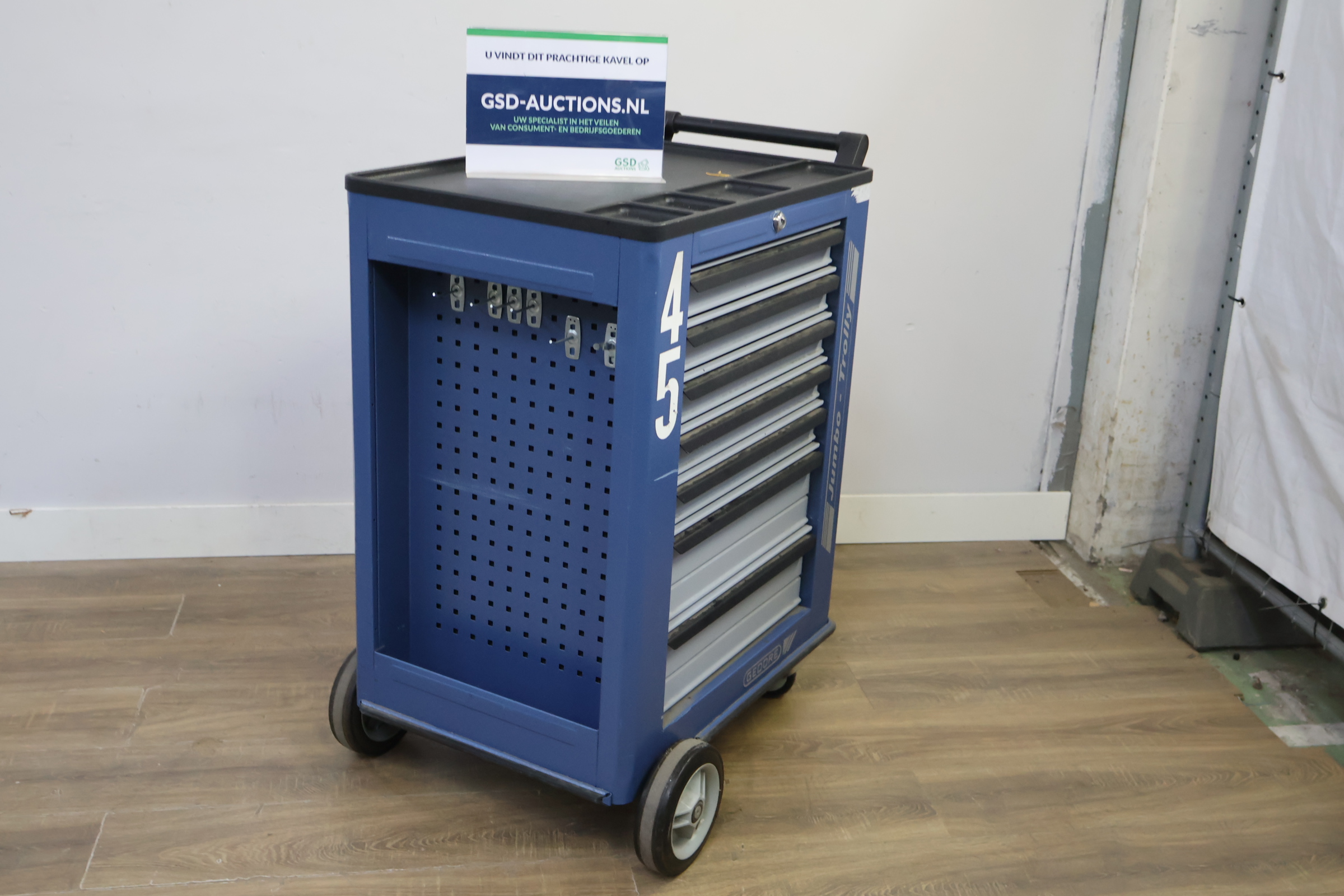 Werkplaats gereedschapswagen - Gedore Jumbo Trolly – foto 2 – kavel bij GSD Auctions, Zoeterwoude