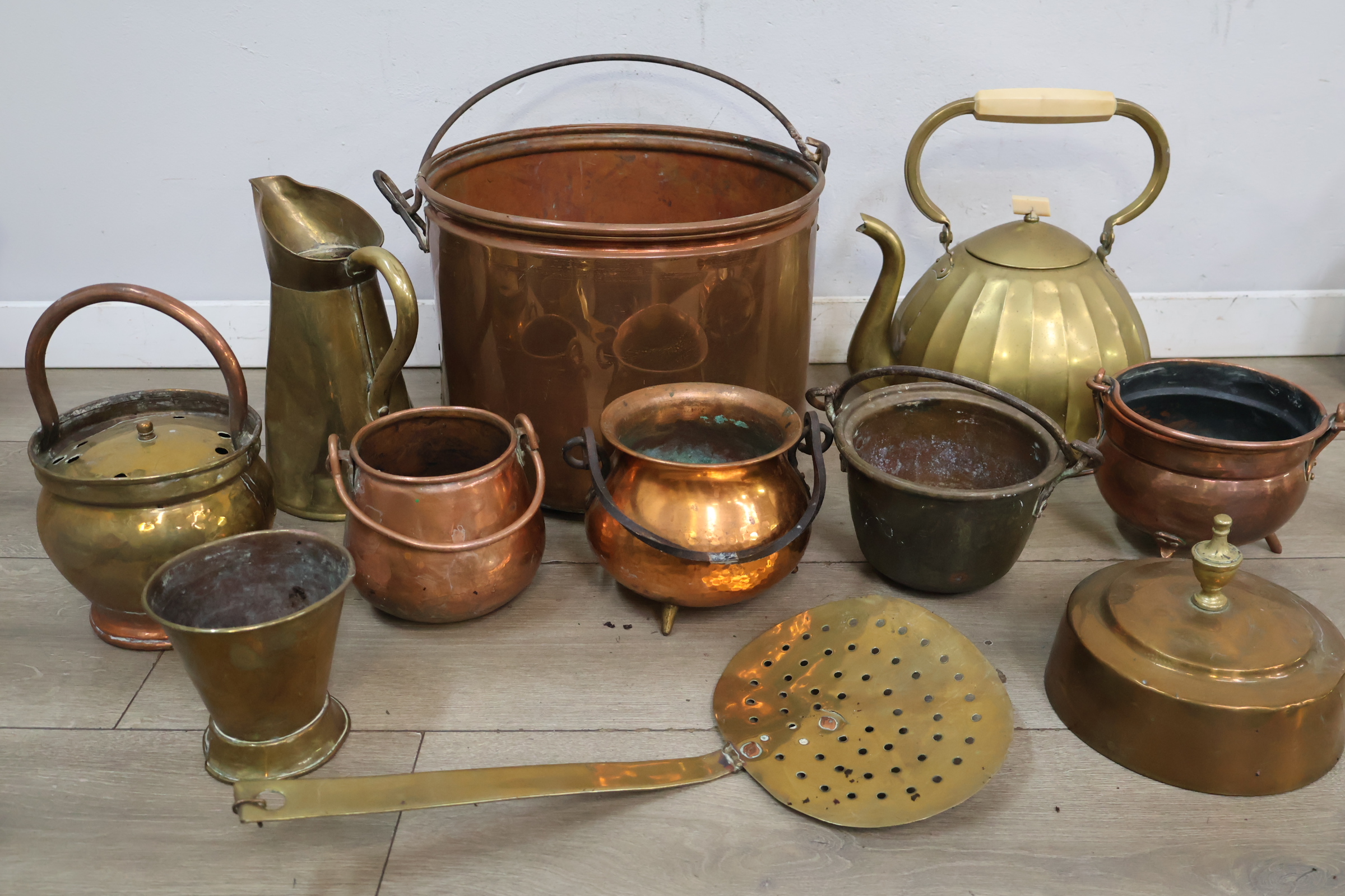 Set antieke koperen en messing gerei – foto 4 – kavel bij GSD Auctions, Zoeterwoude