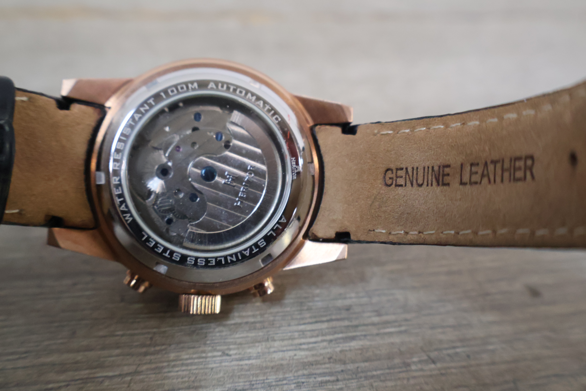 Heritor herenhorloge met rosékleurige kast – foto 12 – kavel bij GSD Auctions, Zoeterwoude