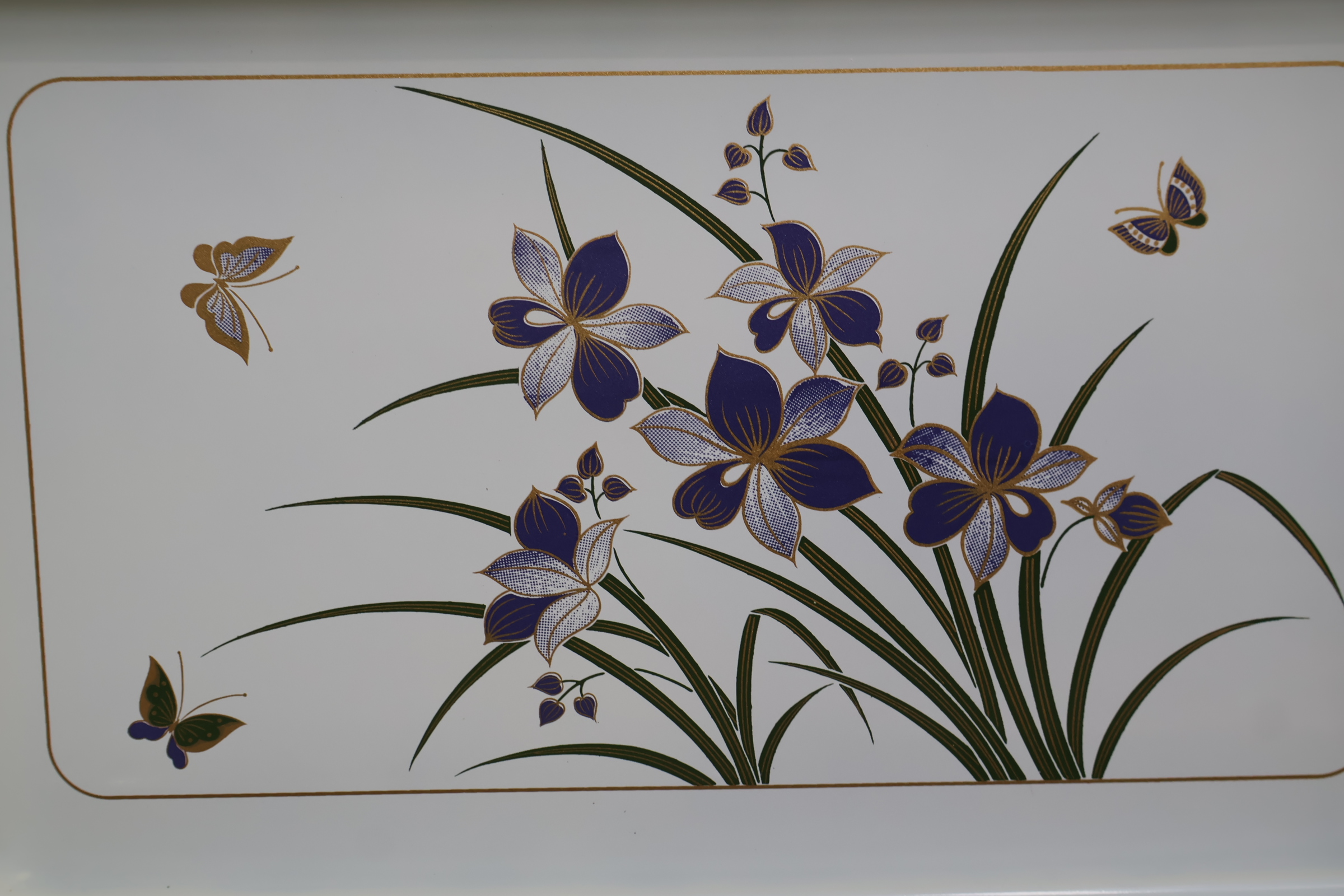 Set van 3 dienbladen met bloemendecoratie – foto 6 – kavel bij GSD Auctions, Zoeterwoude