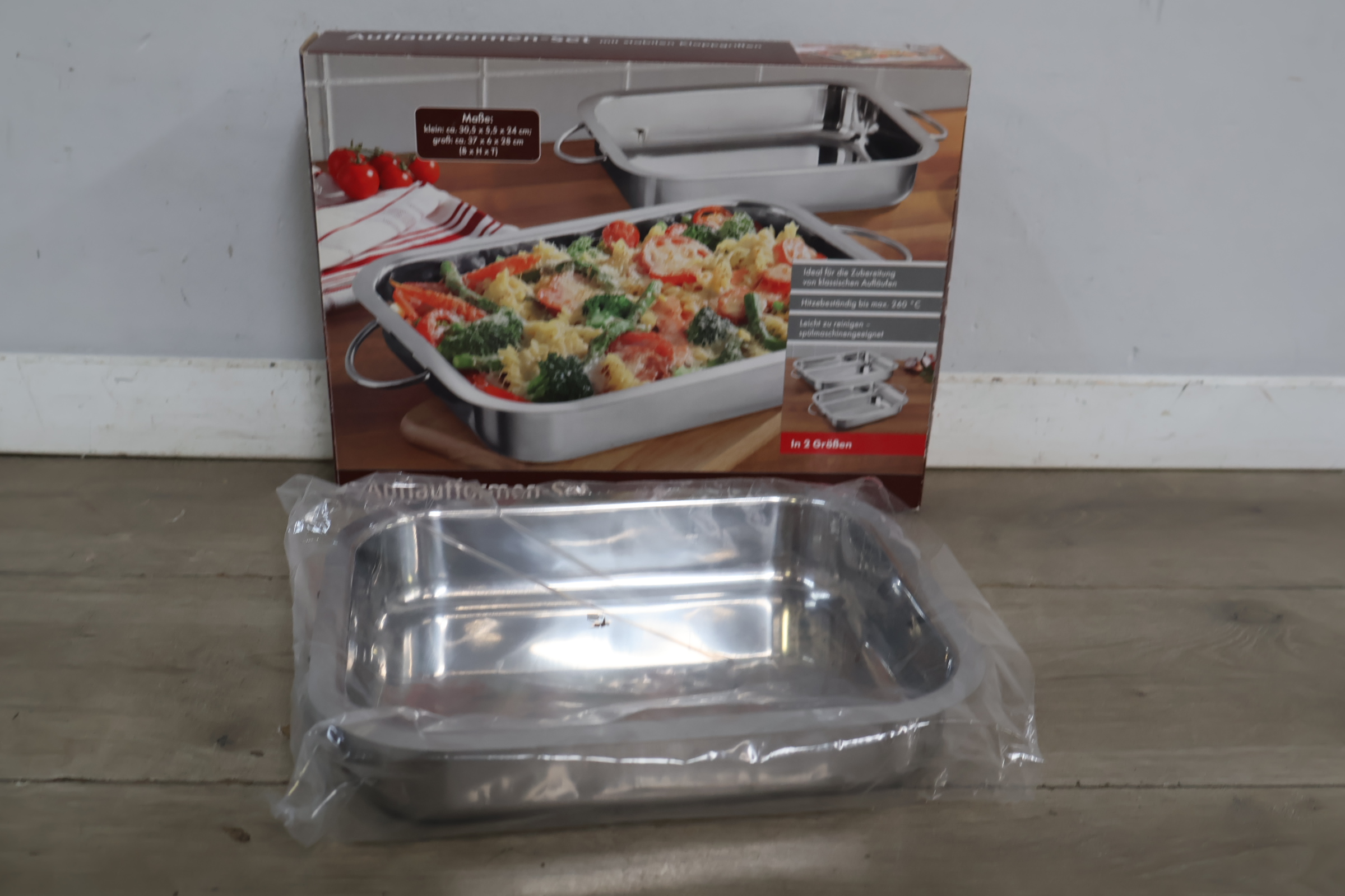 Set ovenschalen van roestvrij staal in verpakking – foto 3 – kavel bij GSD Auctions, Zoeterwoude