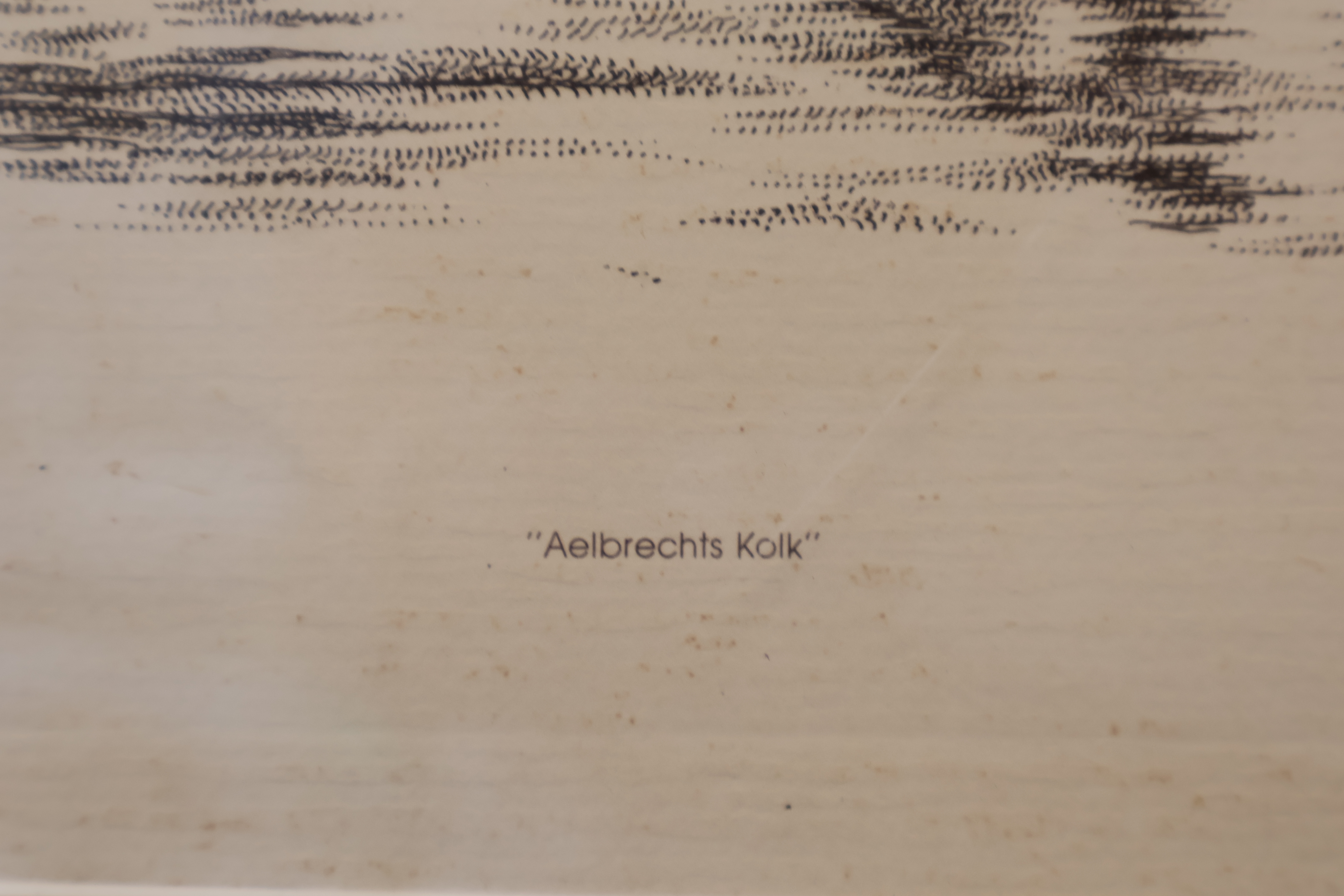 Ingelijste pentekening stadsgezicht met boot – foto 4 – kavel bij GSD Auctions, Zoeterwoude