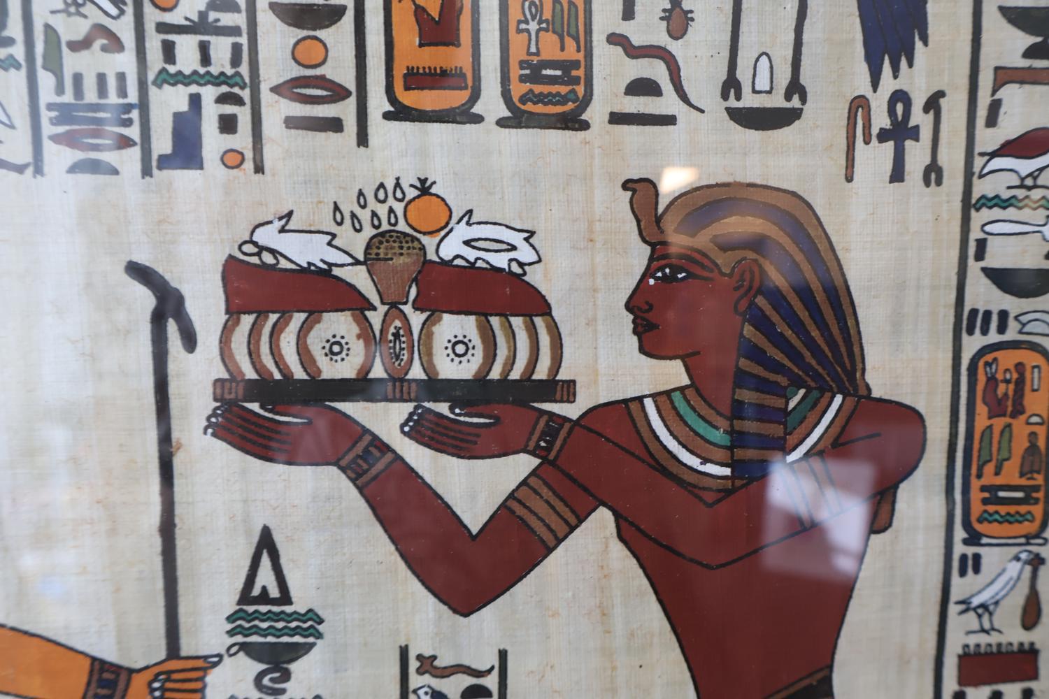 Ingelijste Egyptische papyrus afbeelding – foto 5 – kavel bij GSD Auctions, Zoeterwoude