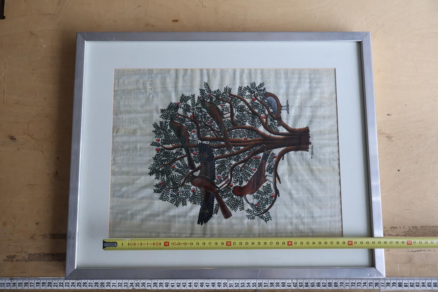 Ingelijste Egyptische papyrus afbeelding – foto 15 – kavel bij GSD Auctions, Zoeterwoude