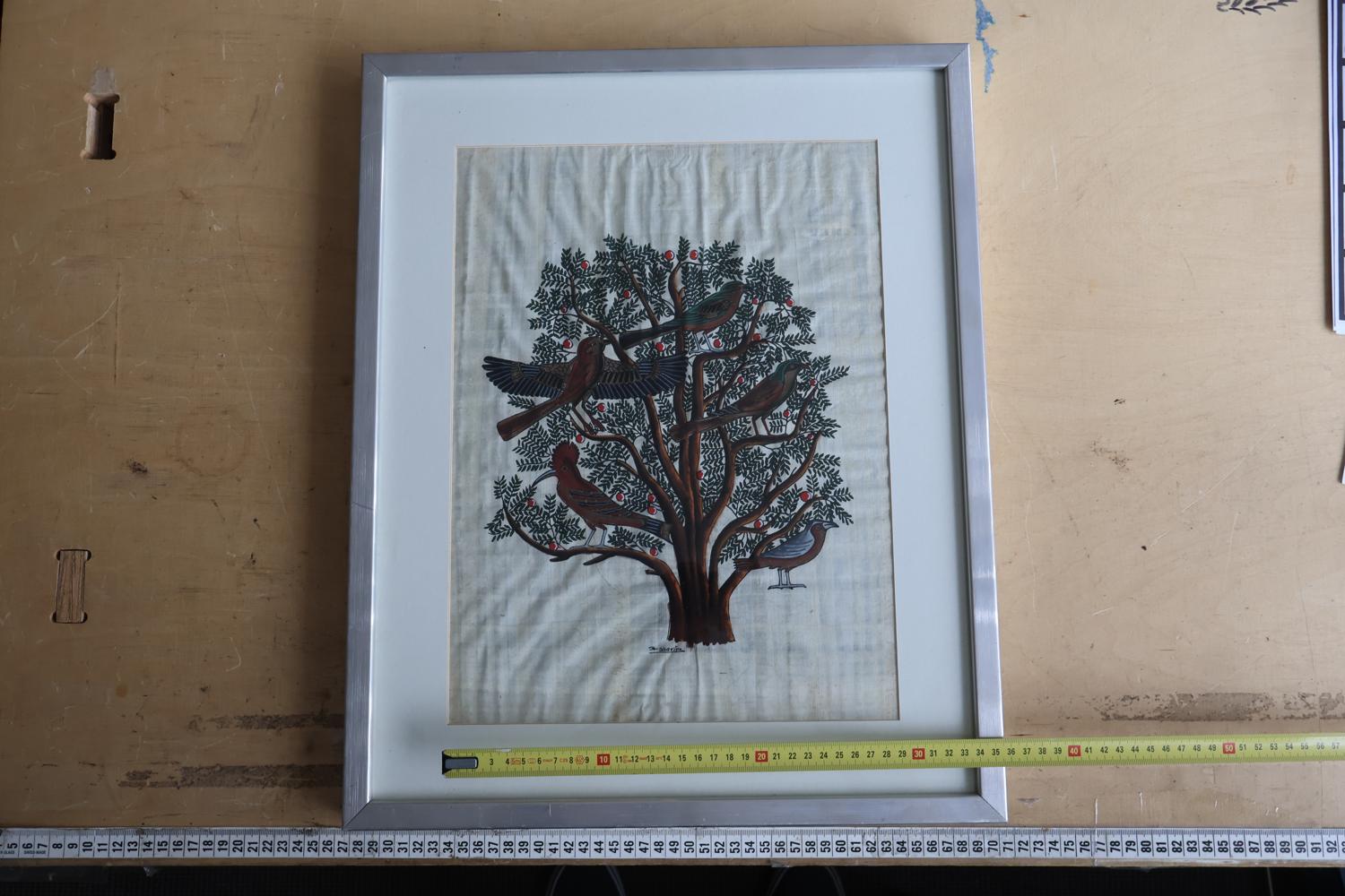 Ingelijste Egyptische papyrus afbeelding – foto 16 – kavel bij GSD Auctions, Zoeterwoude