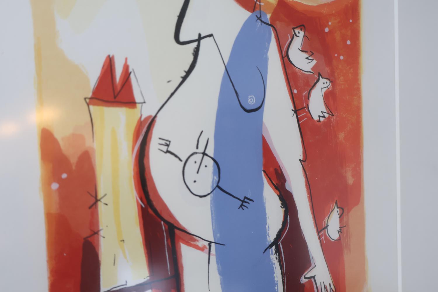 Ingelijst kunstwerk met figuur en sterren – foto 8 – kavel bij GSD Auctions, Zoeterwoude