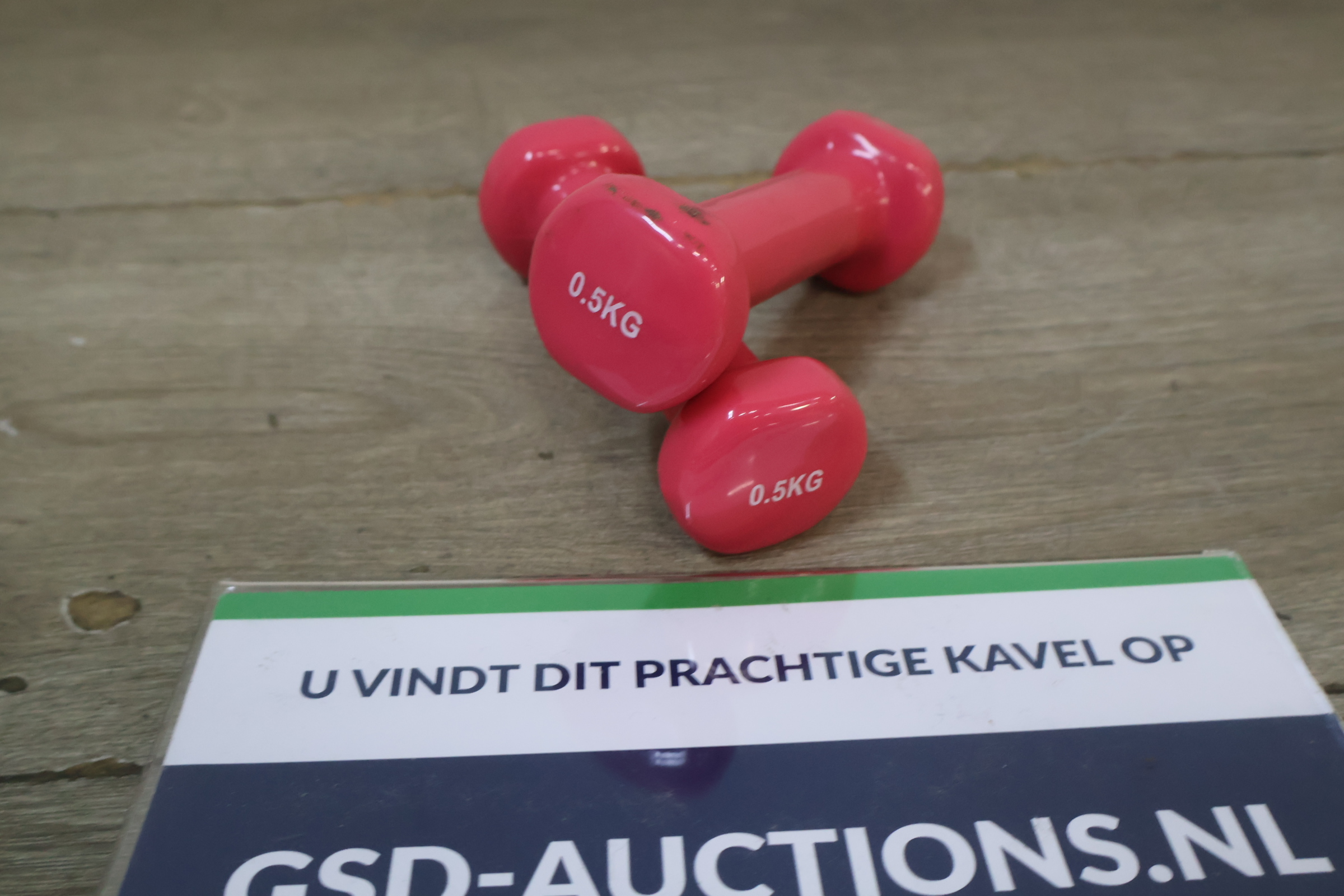 Set roze halters 0,5 kg – foto 2 – kavel bij GSD Auctions, Zoeterwoude