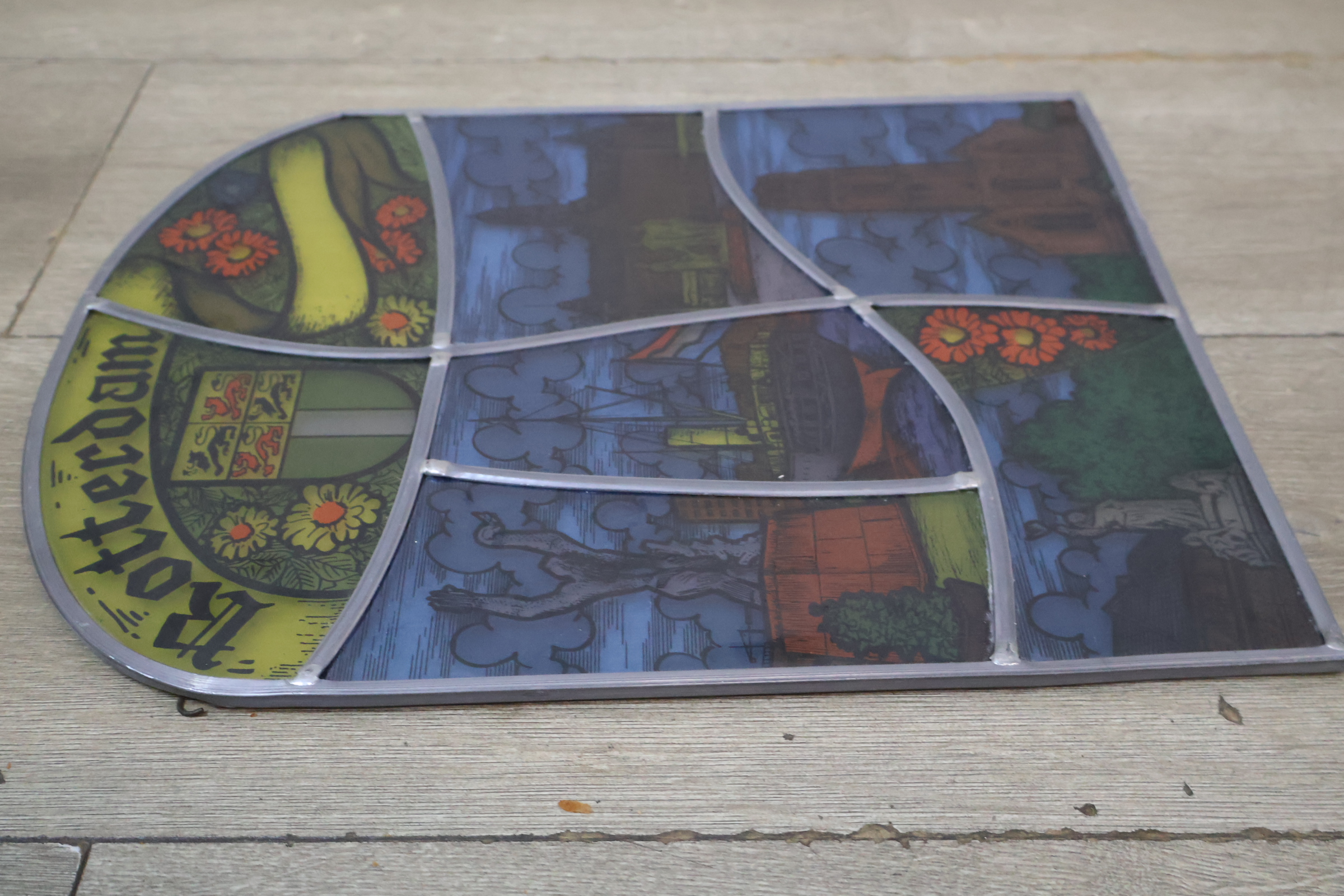 glas in lood raam met Rotterdam thema – foto 10 – kavel bij GSD Auctions, Zoeterwoude