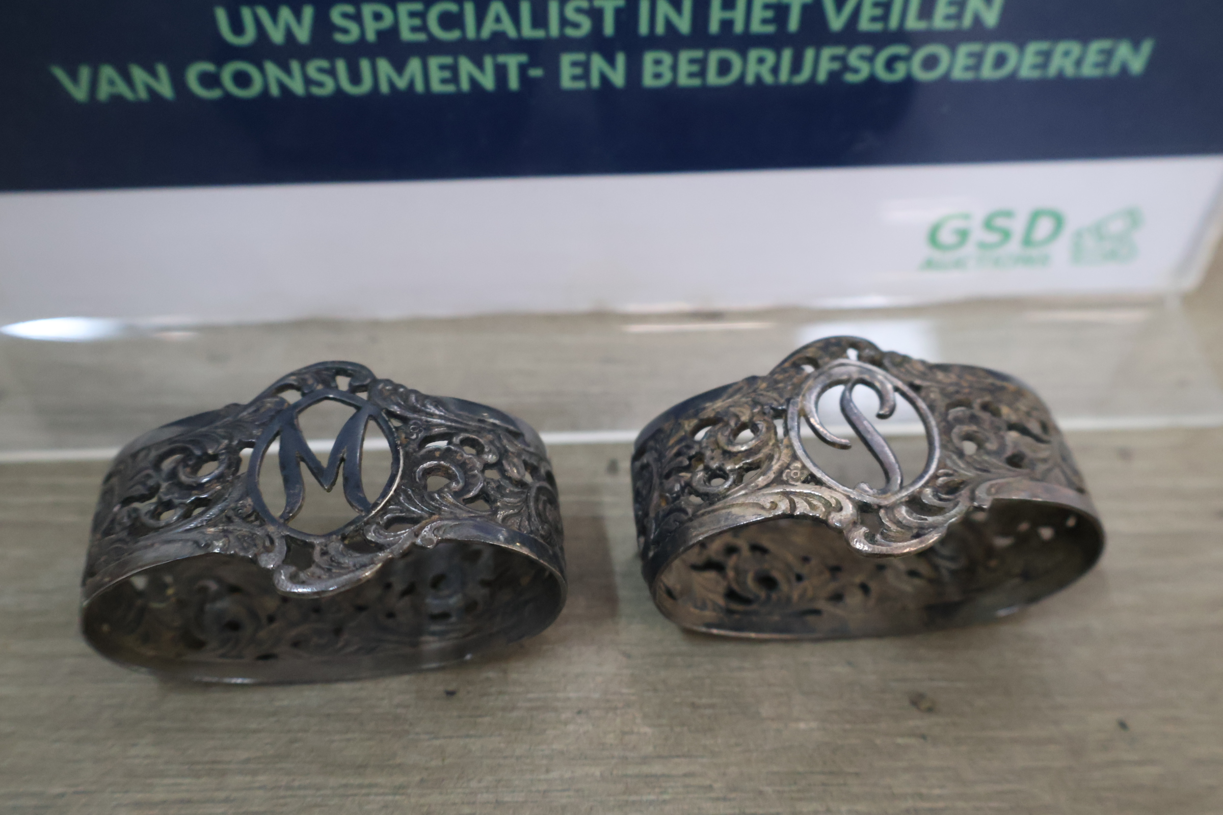 Verzilverde Servetringen – kavel bij GSD Auctions, Zoeterwoude