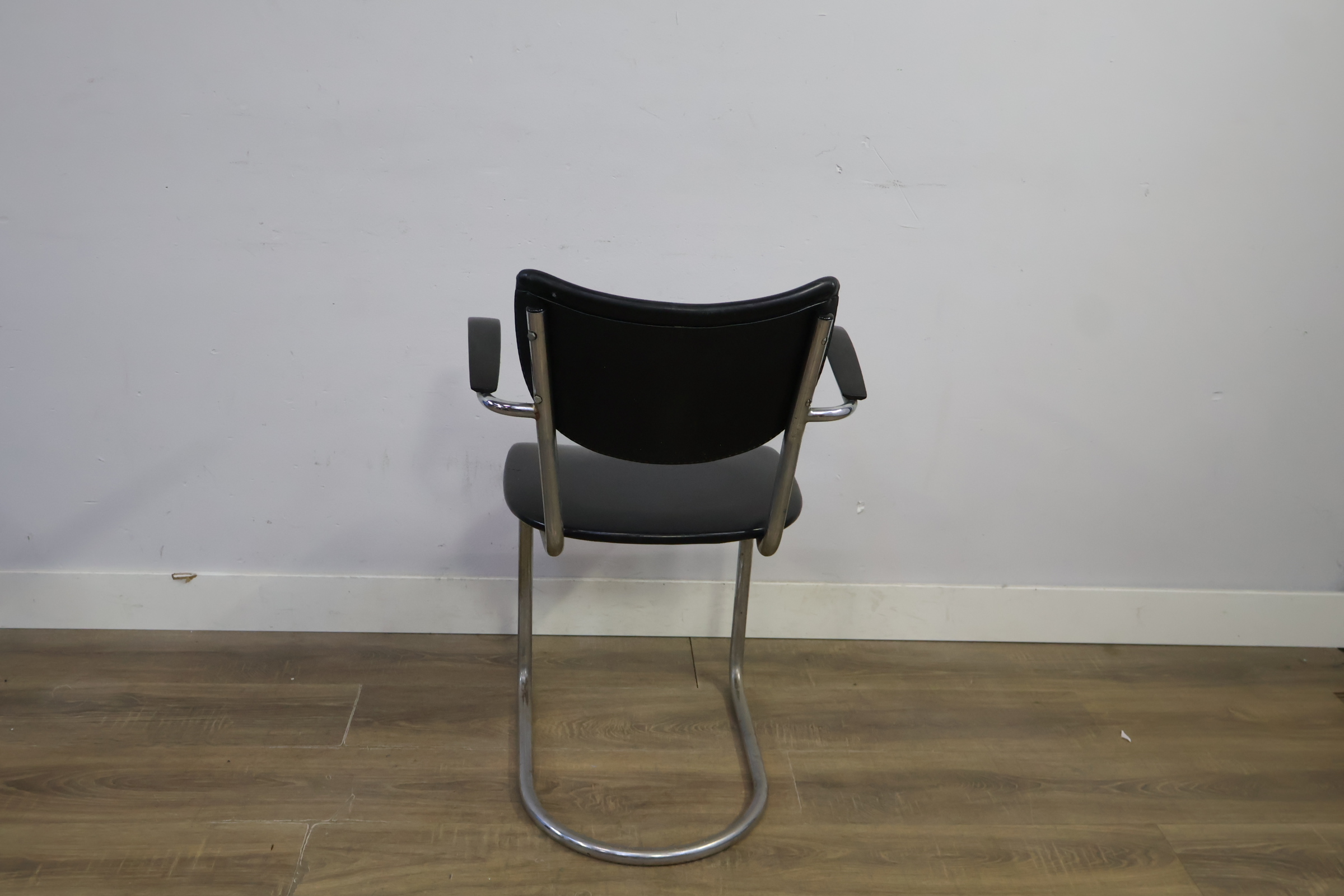 Vintage 'De Wit 3011' Buisframe Stoel met Skai - Jaren '50 – foto 5 – kavel bij GSD Auctions, Zoeterwoude