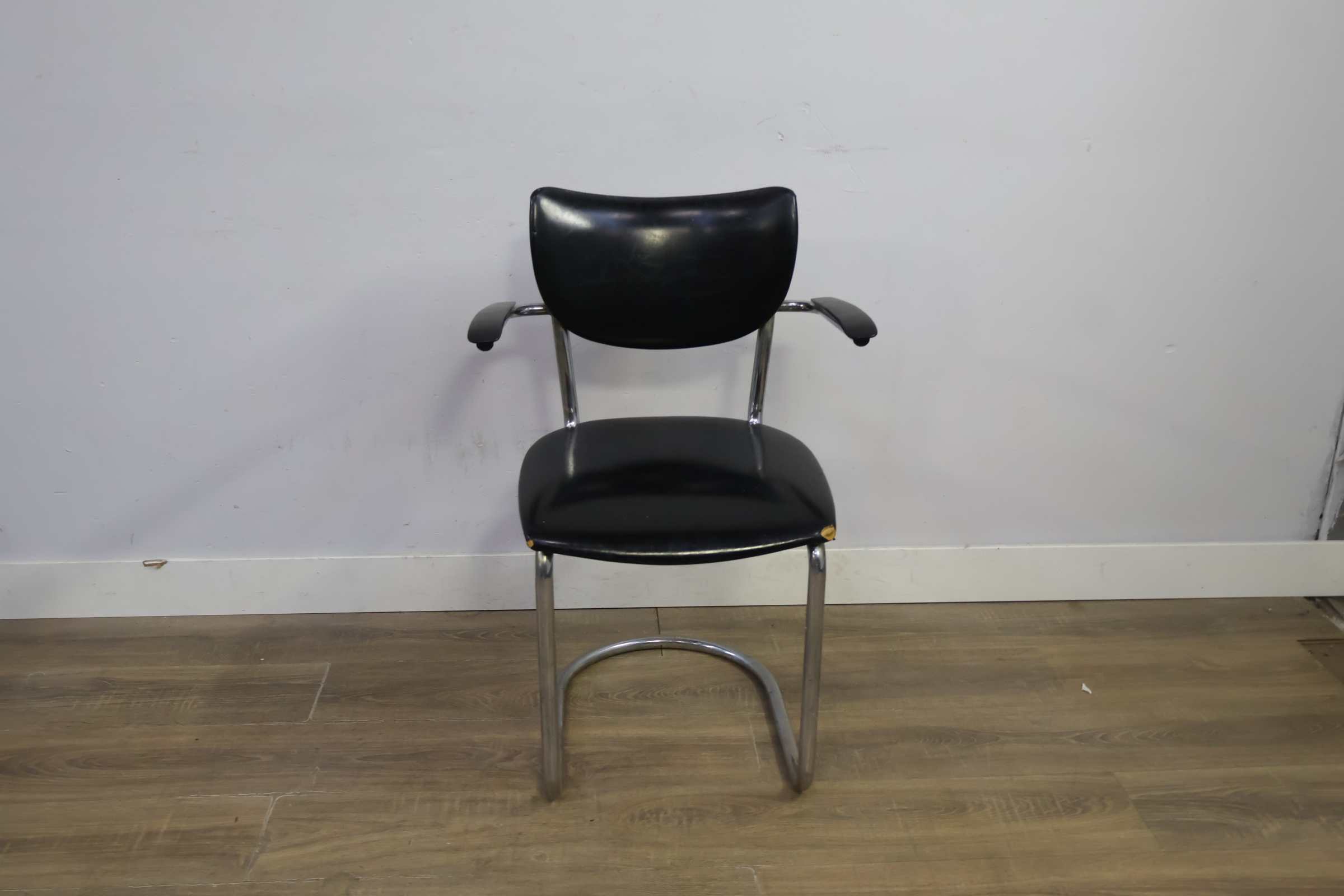 Vintage 'De Wit 3011' Buisframe Stoel met Skai - Jaren '50 – foto 11 – kavel bij GSD Auctions, Zoeterwoude