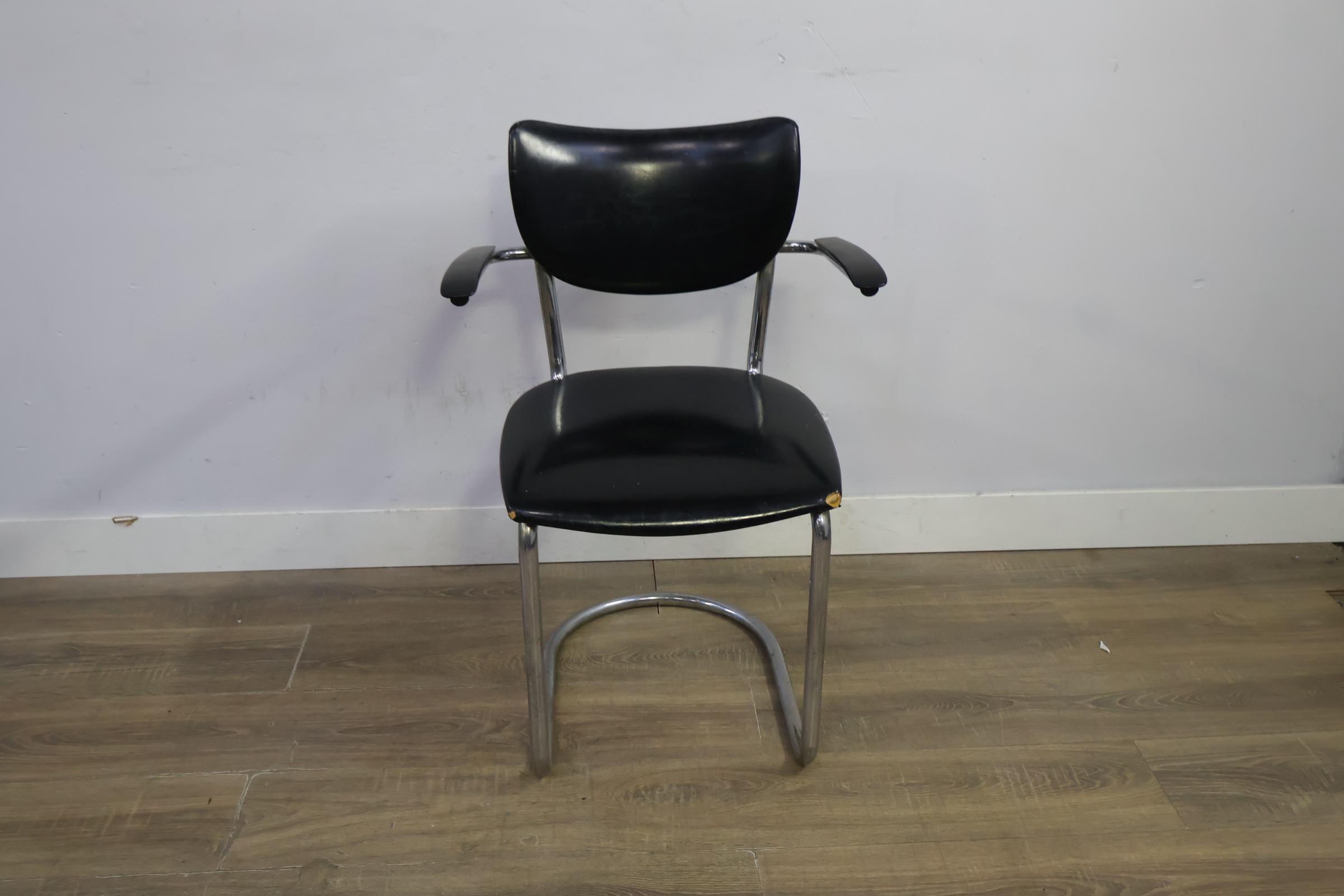 Vintage 'De Wit 3011' Buisframe Stoel met Skai - Jaren '50 – foto 12 – kavel bij GSD Auctions, Zoeterwoude