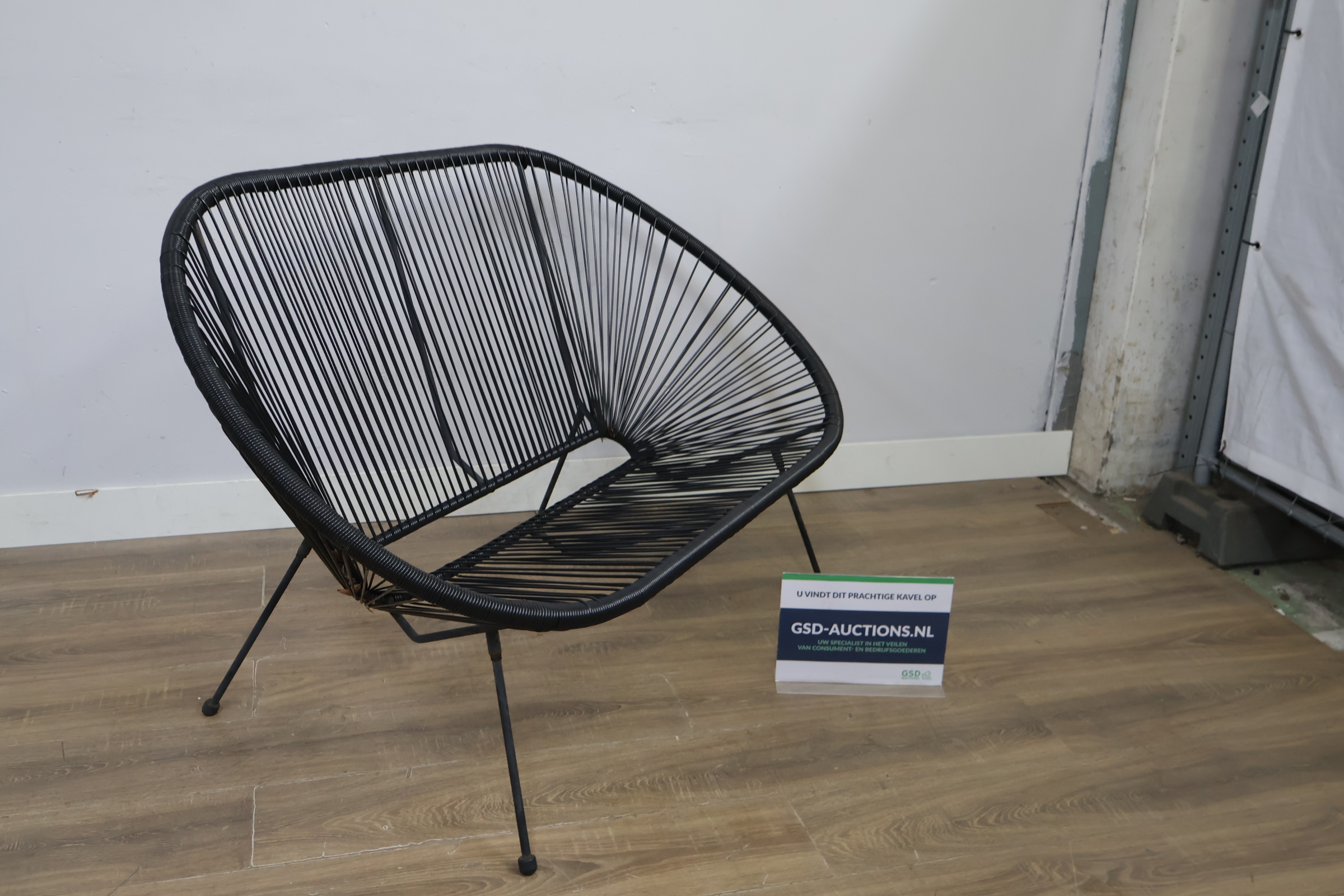 Zwarte Draadbank, Loungebank – foto 2 – kavel bij GSD Auctions, Zoeterwoude