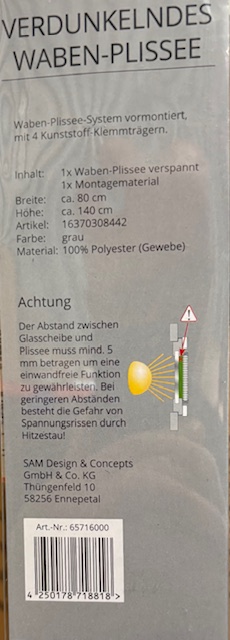 6 x SAM plisségordijn 80×140 – foto 2 – kavel bij GSD Auctions, Zoeterwoude