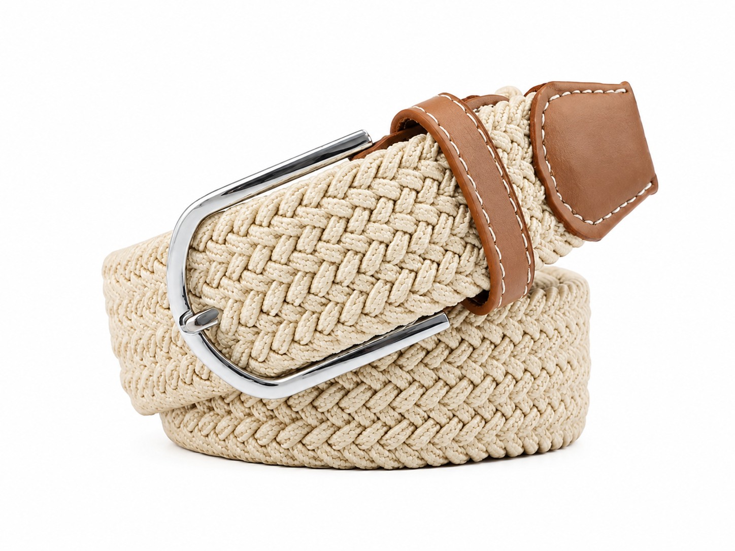 Geweven riem camel - elastisch – kavel bij GSD Auctions, Zoeterwoude