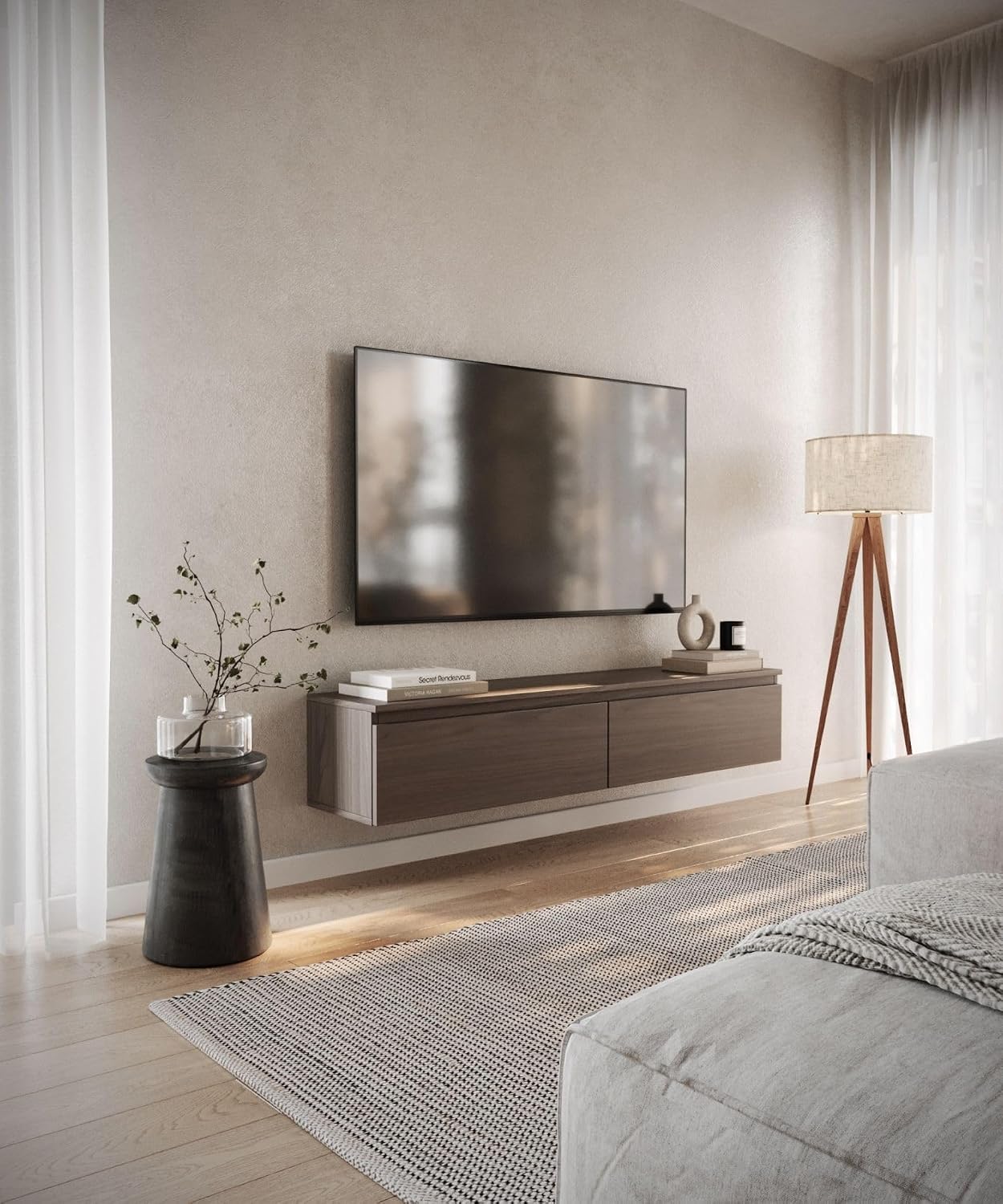 Selsey Zwevend TV Meubel Bemmi 150 cm in Wisconsinnoot – foto 4 – kavel bij GSD Auctions, Zoeterwoude