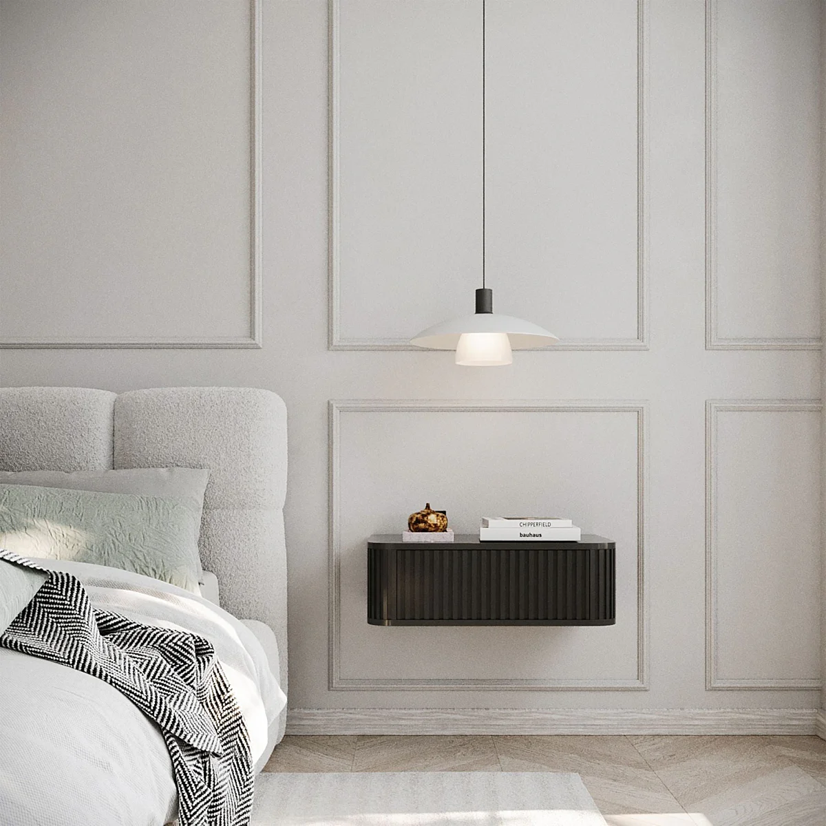 OVARLO 63cm Zwarte Hangende Nachtkastje – foto 2 – kavel bij GSD Auctions, Zoeterwoude