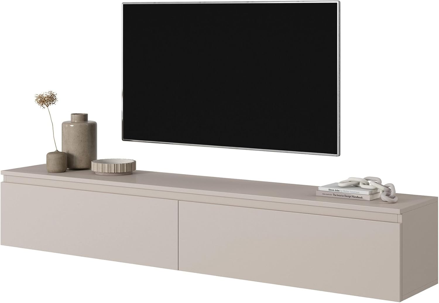 Selsey SENEY TV-kast, taupe (grijs-beige), 175 cm – foto 3 – kavel bij GSD Auctions, Zoeterwoude