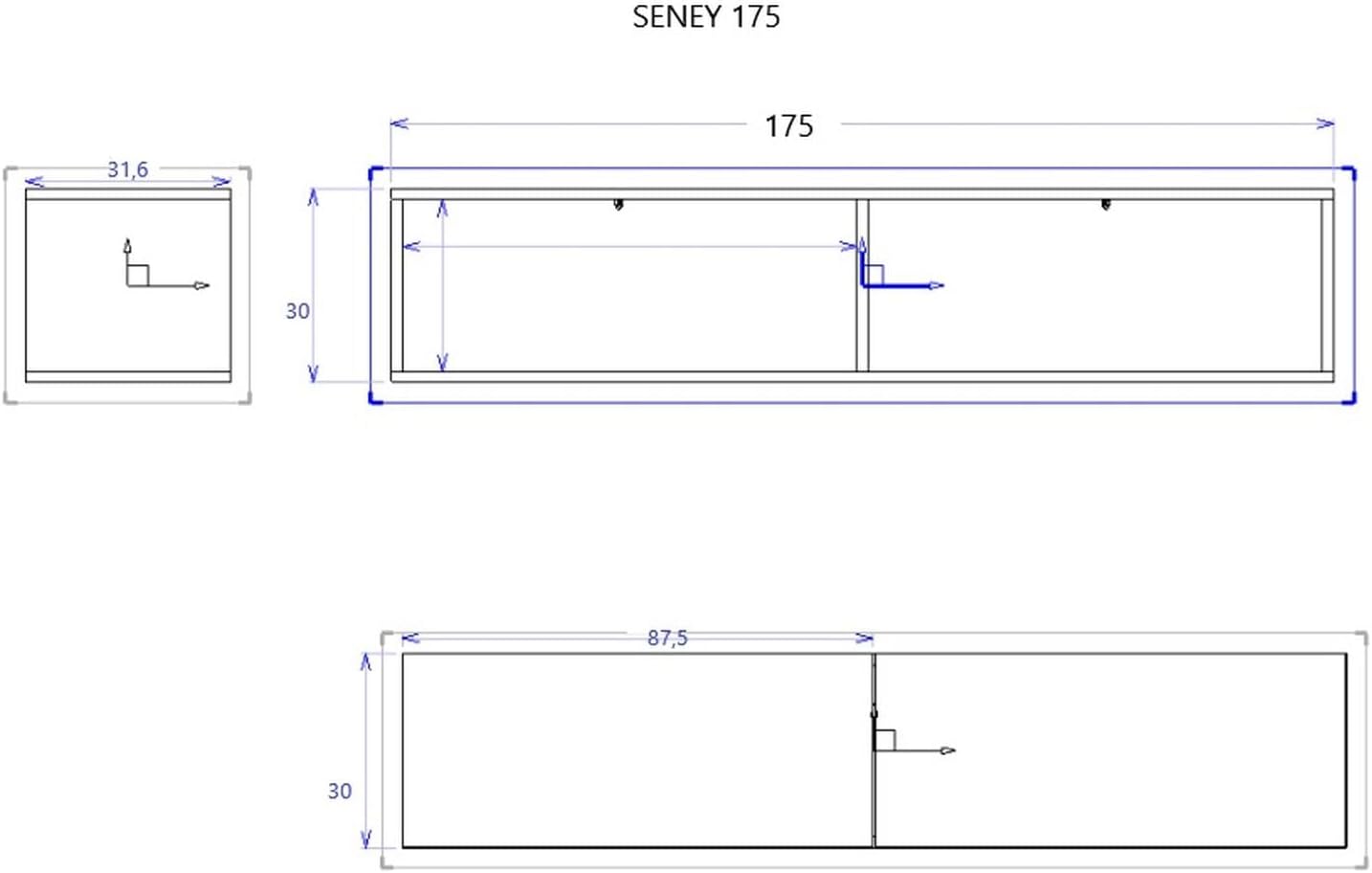 Selsey SENEY TV-kast, taupe (grijs-beige), 175 cm – foto 8 – kavel bij GSD Auctions, Zoeterwoude