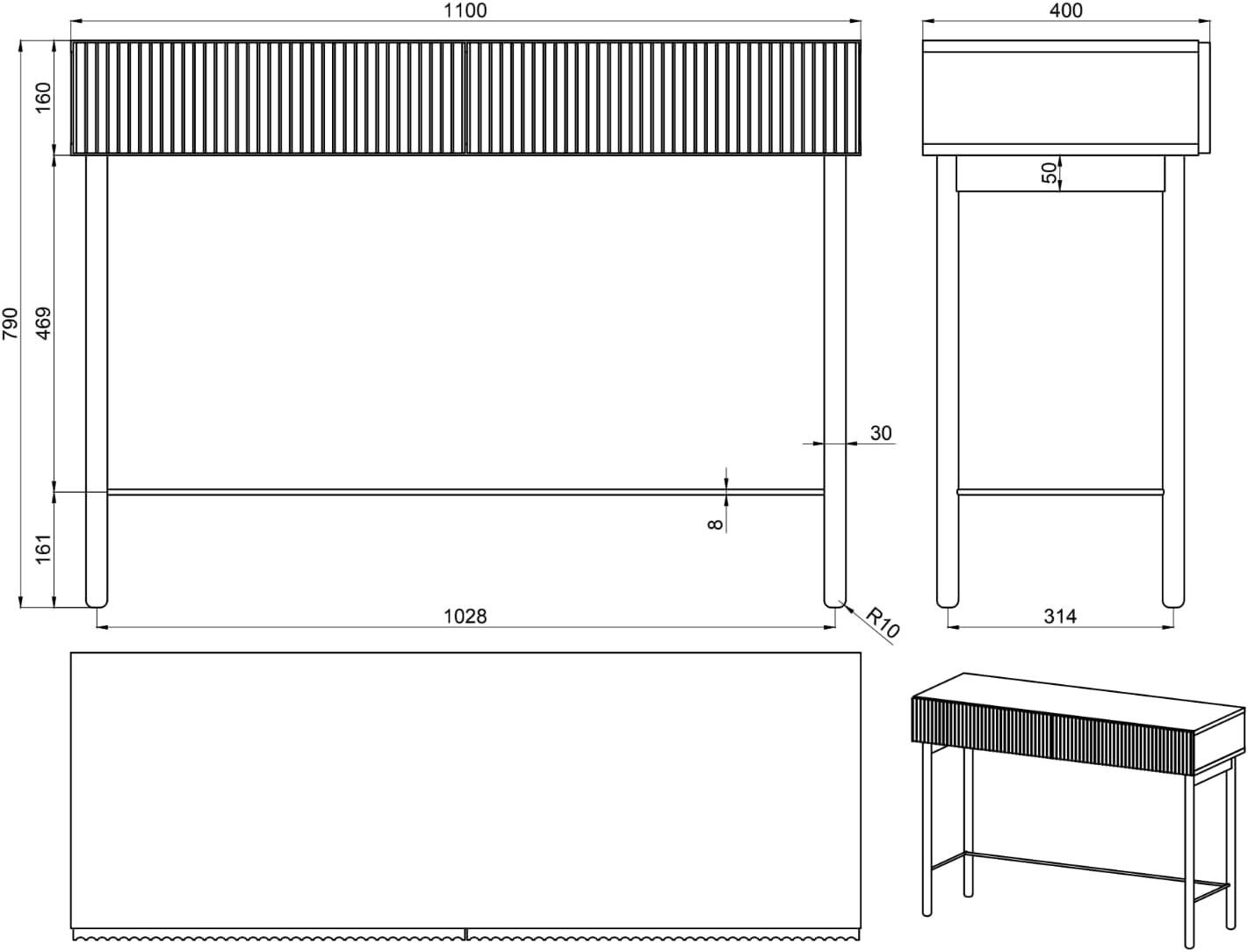 Selsey Kaptafel op poten van hout, 110 x 79 cm, Nolie – foto 4 – kavel bij GSD Auctions, Zoeterwoude