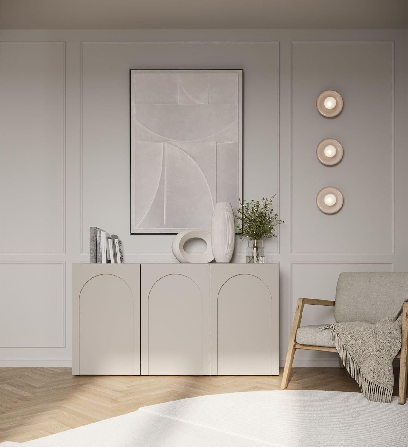 Selsey Sideboard Arkadia grijs-beige – foto 2 – kavel bij GSD Auctions, Zoeterwoude