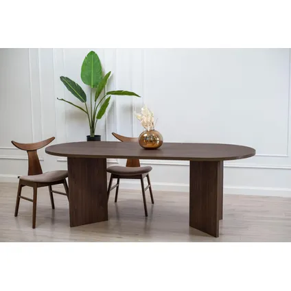 Selsey - Eettafel - Ovo - Wisconsin Walnoot - Ovaal - 204x90 – foto 2 – kavel bij GSD Auctions, Zoeterwoude