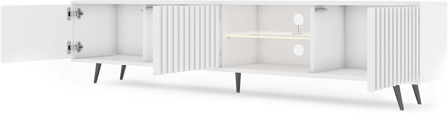 Selsey Bello tv-kast wit met zwarte poten 175 cm – foto 8 – kavel bij GSD Auctions, Zoeterwoude