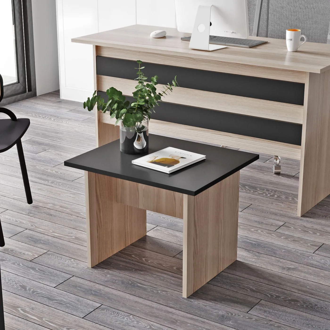 Bureauset Linento Furniture VO15 bruin/zwart – foto 6 – kavel bij GSD Auctions, Zoeterwoude