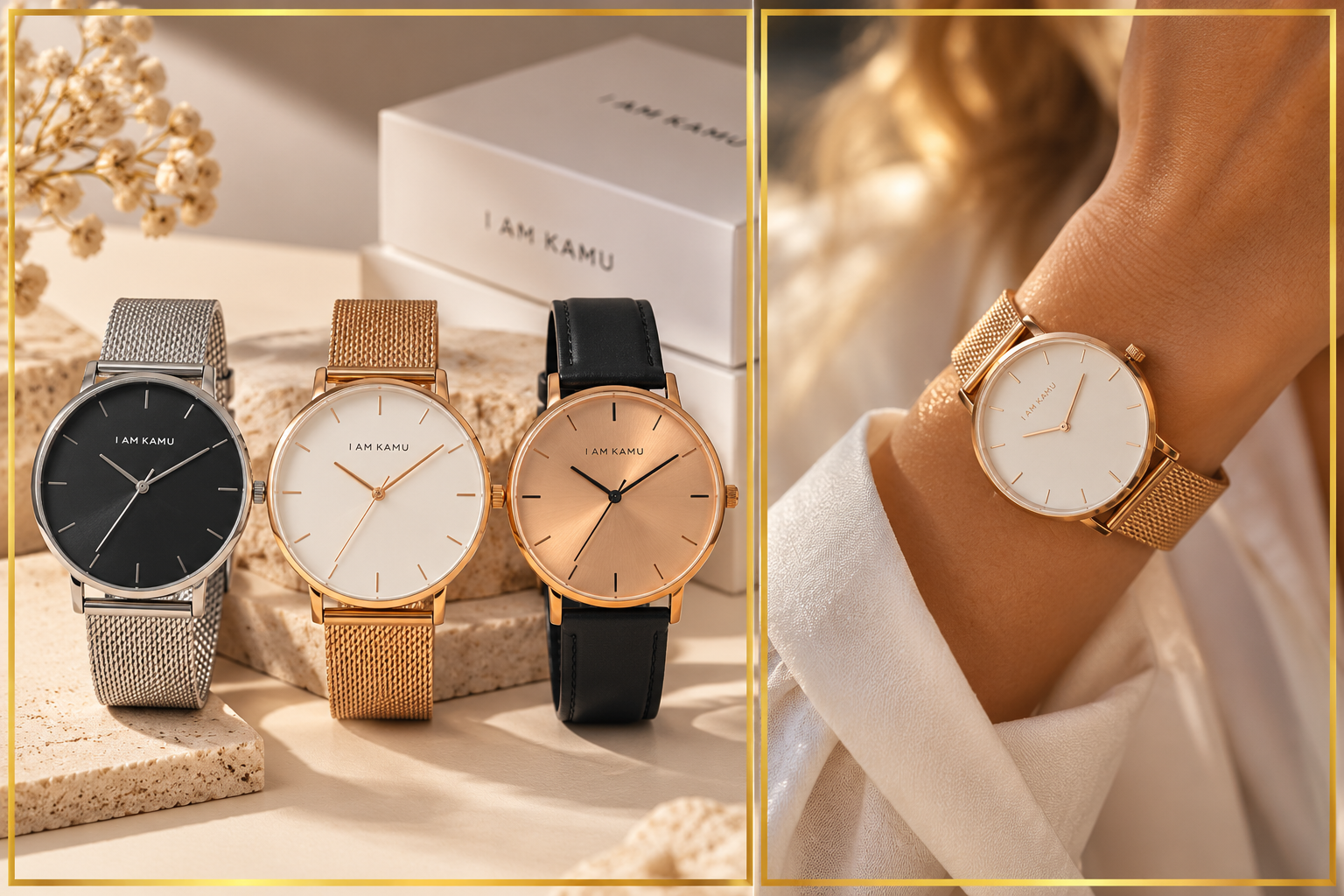 IAMKAMU - Lucia - Horloge - Zilver - Zwart – RVS – foto 2 – kavel bij GSD Auctions, Zoeterwoude