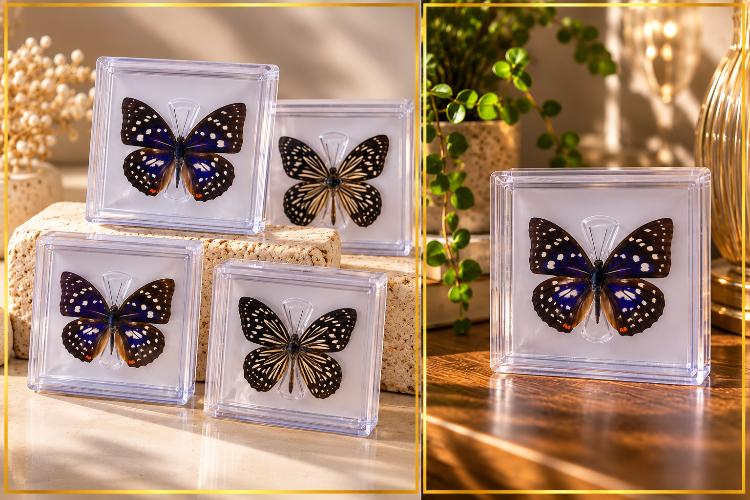 Vlinder in Luxe Transparante Display Case – foto 2 – kavel bij GSD Auctions, Zoeterwoude