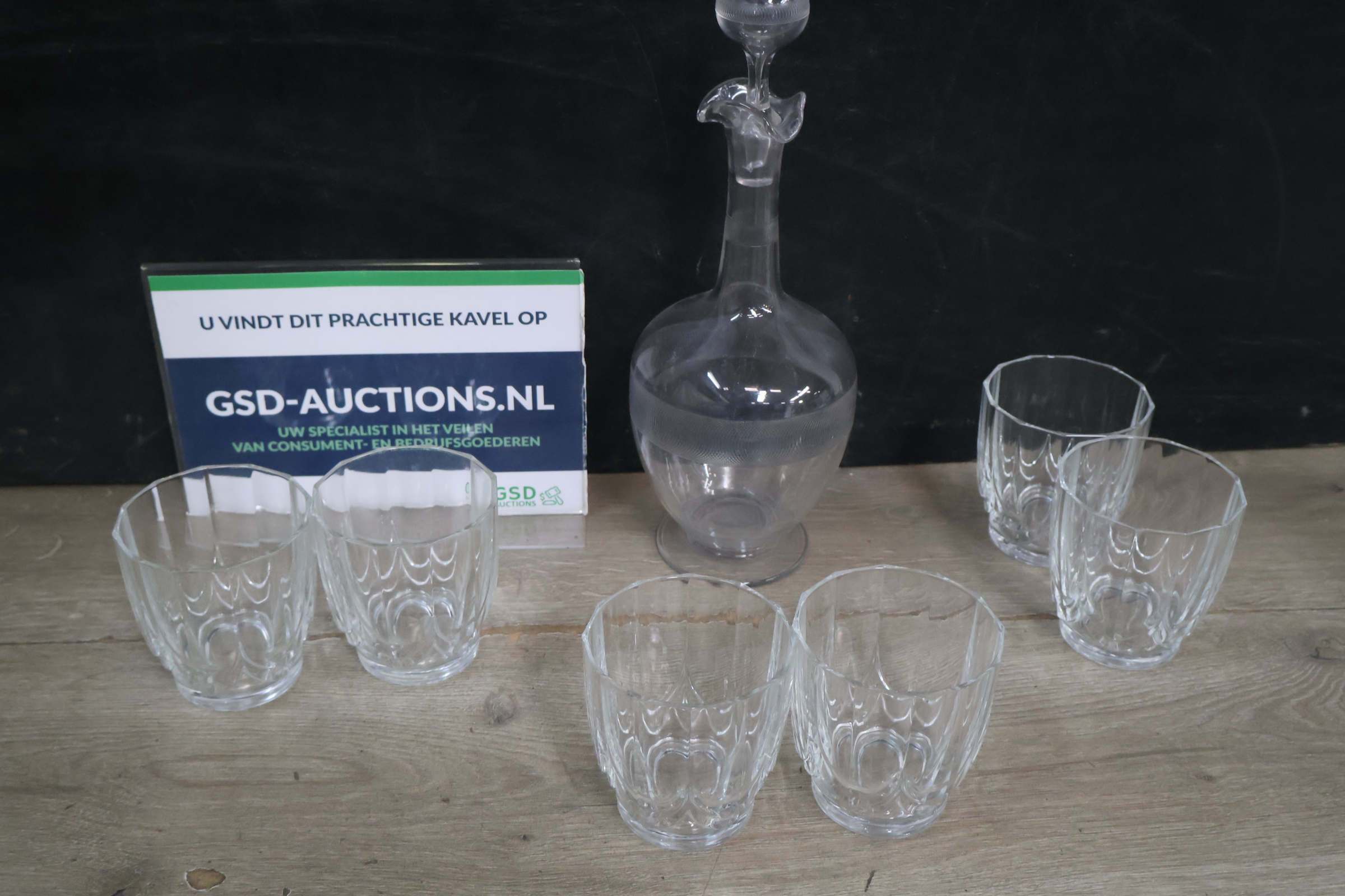 Kristallen Karaf met Glazen' – kavel bij GSD Auctions, Zoeterwoude
