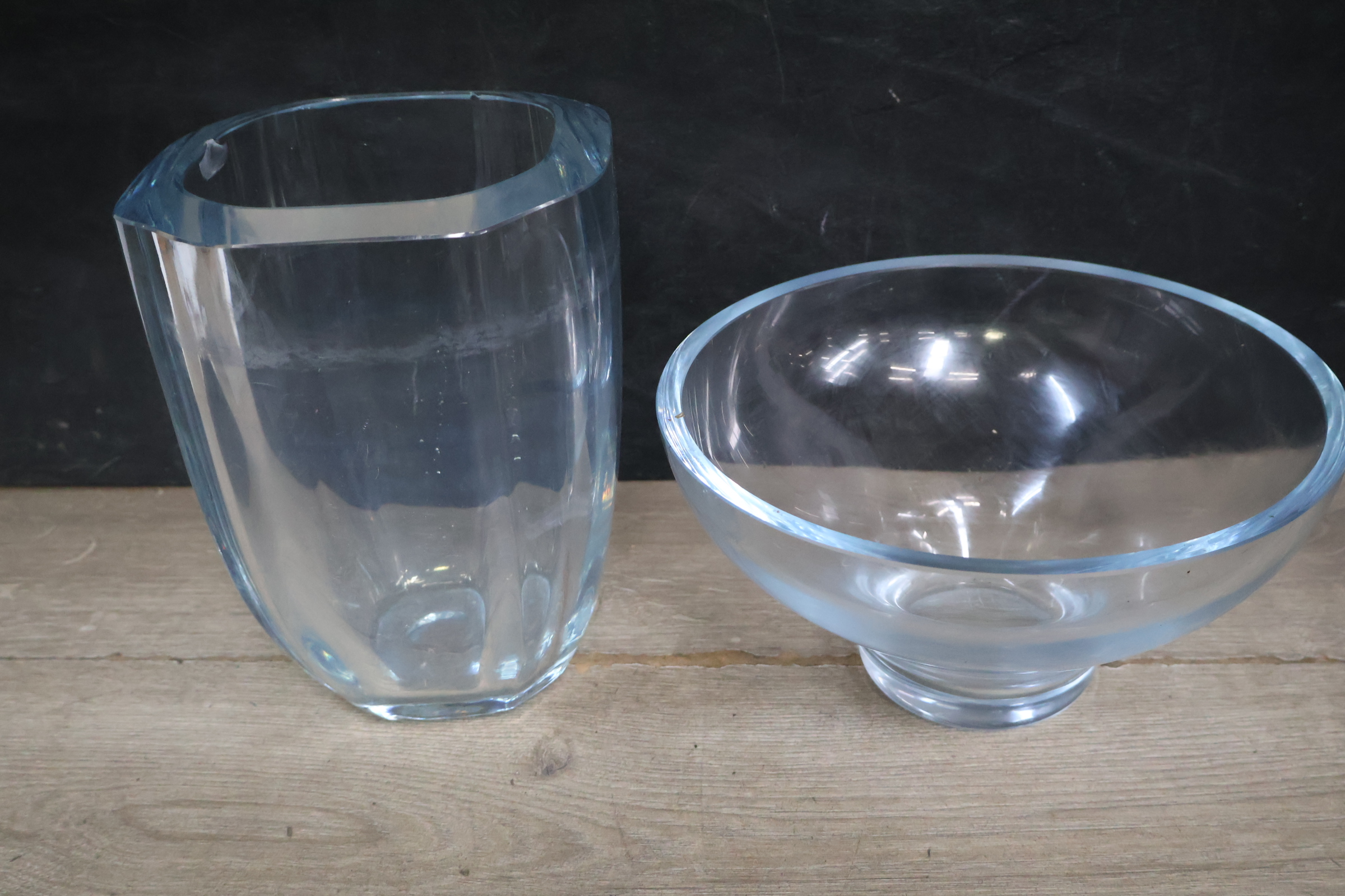 Helder glazen vaas en schaal' – foto 3 – kavel bij GSD Auctions, Zoeterwoude