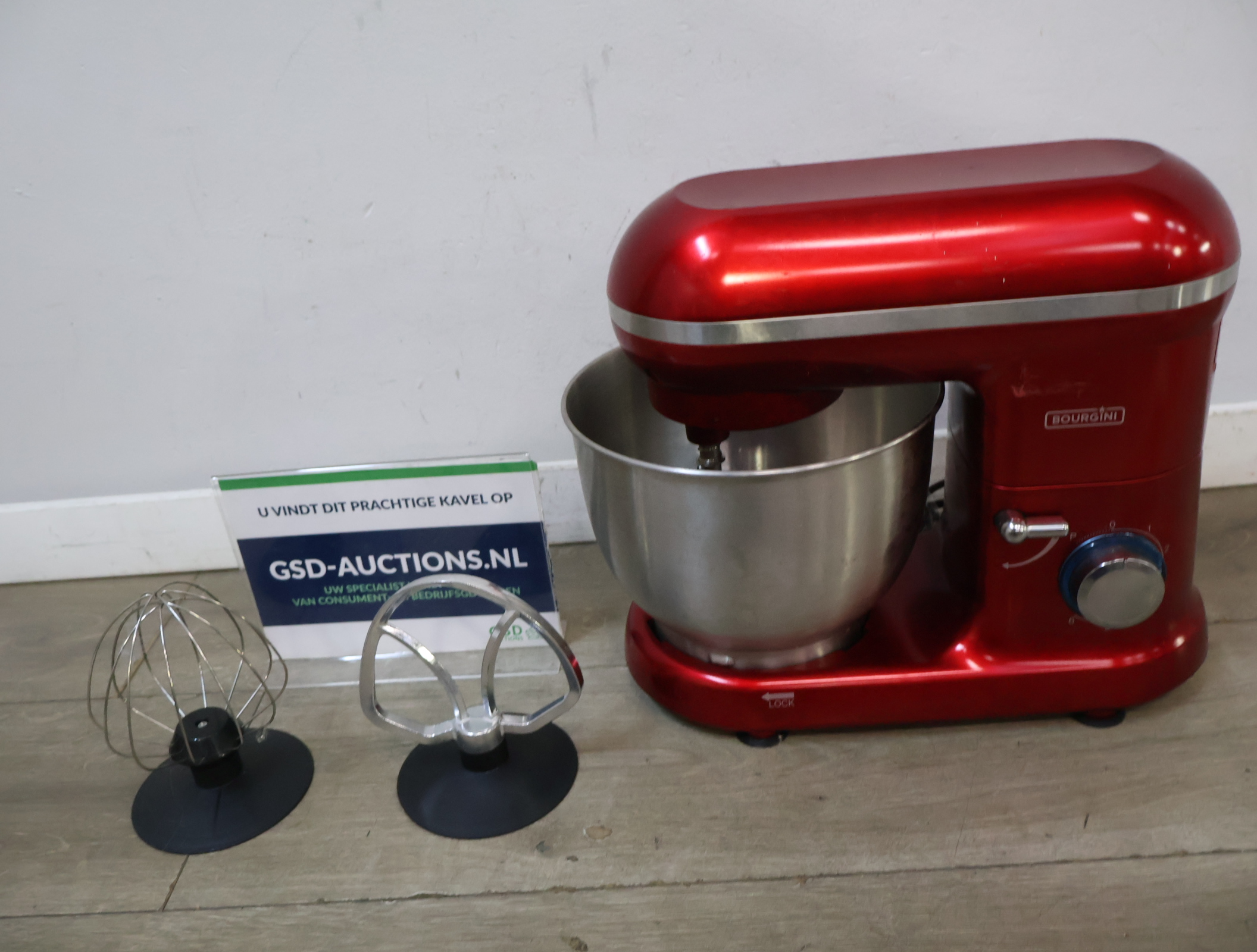 Bourgini keukenmixer met mengkom en hulpstukken – foto 2 – kavel bij GSD Auctions, Zoeterwoude