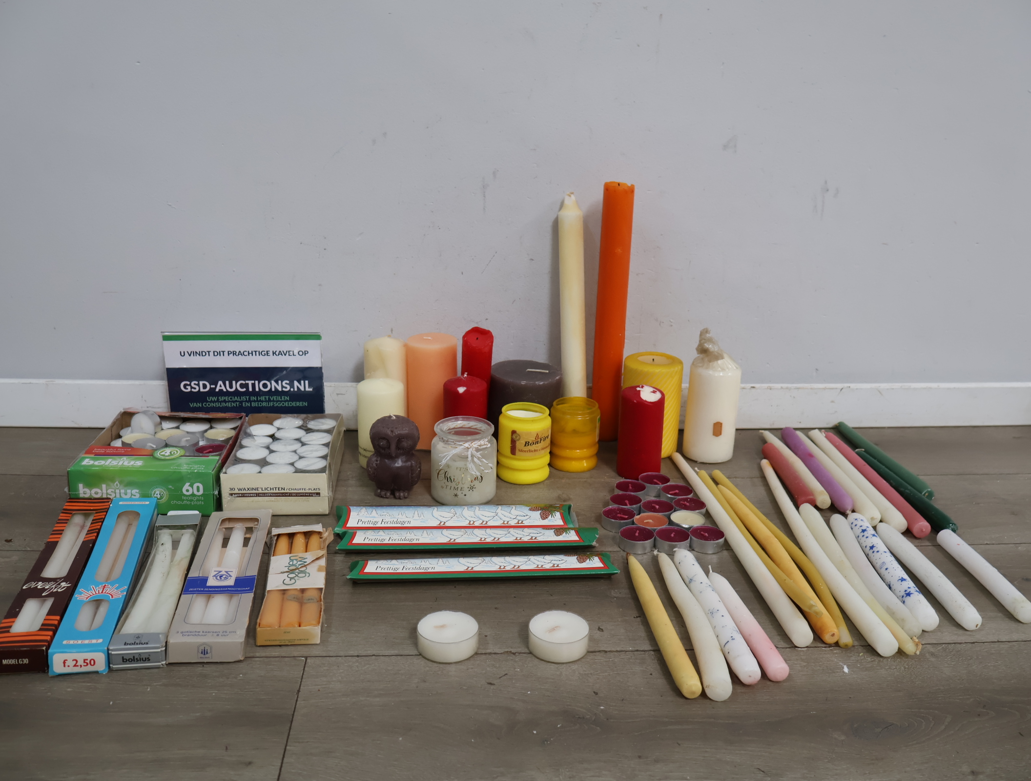 Grote Verzameling Kaarsen – kavel bij GSD Auctions, Zoeterwoude