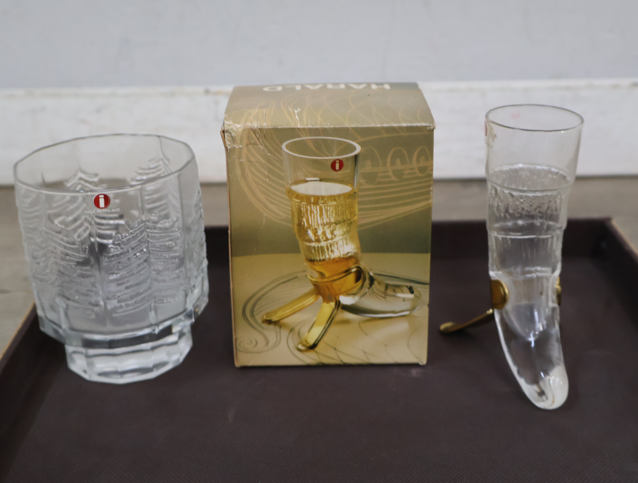 Iittala kristallen whiskyglas en hoorn glas set – foto 2 – kavel bij GSD Auctions, Zoeterwoude